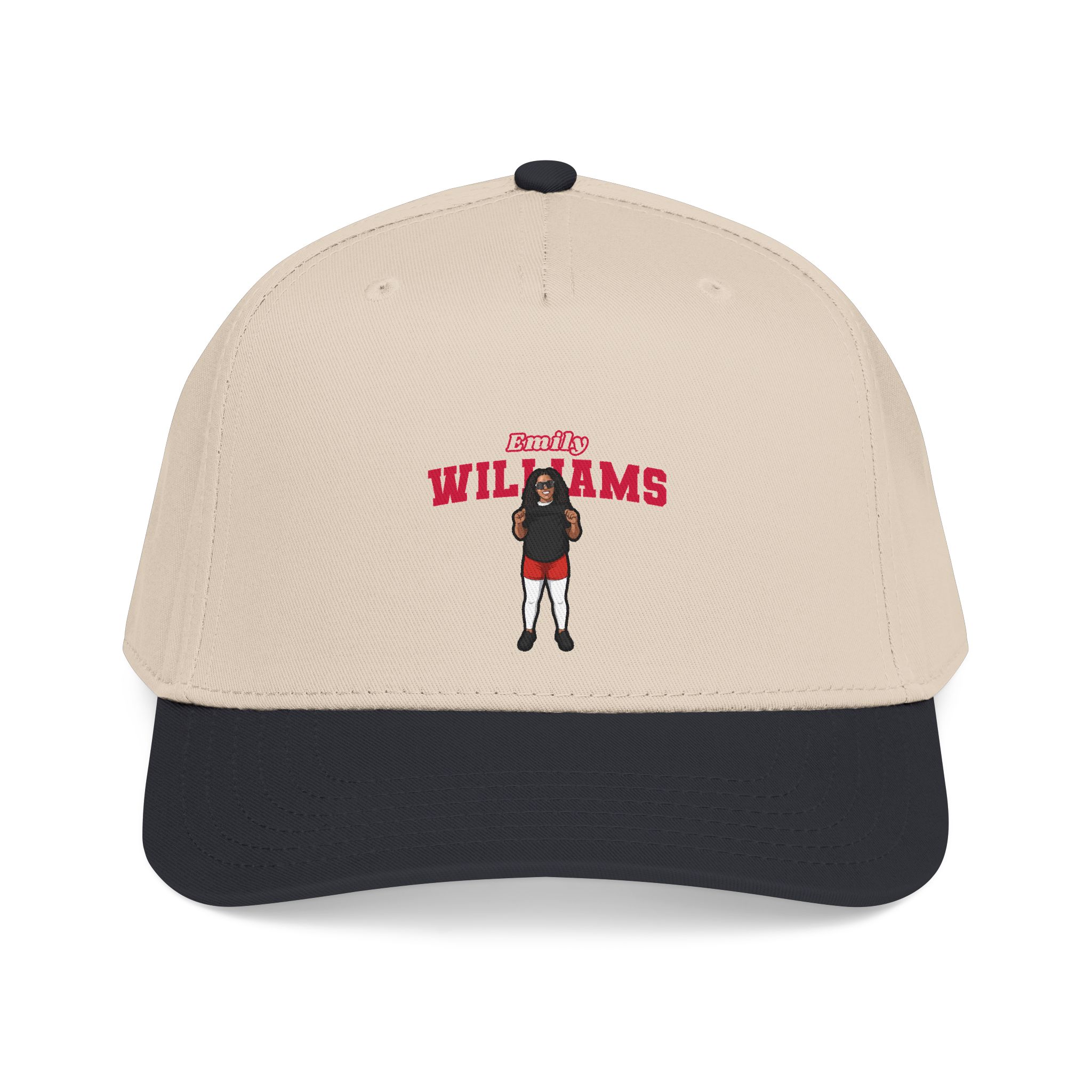 Baseball Cap — character_name_arch in Black / Natural