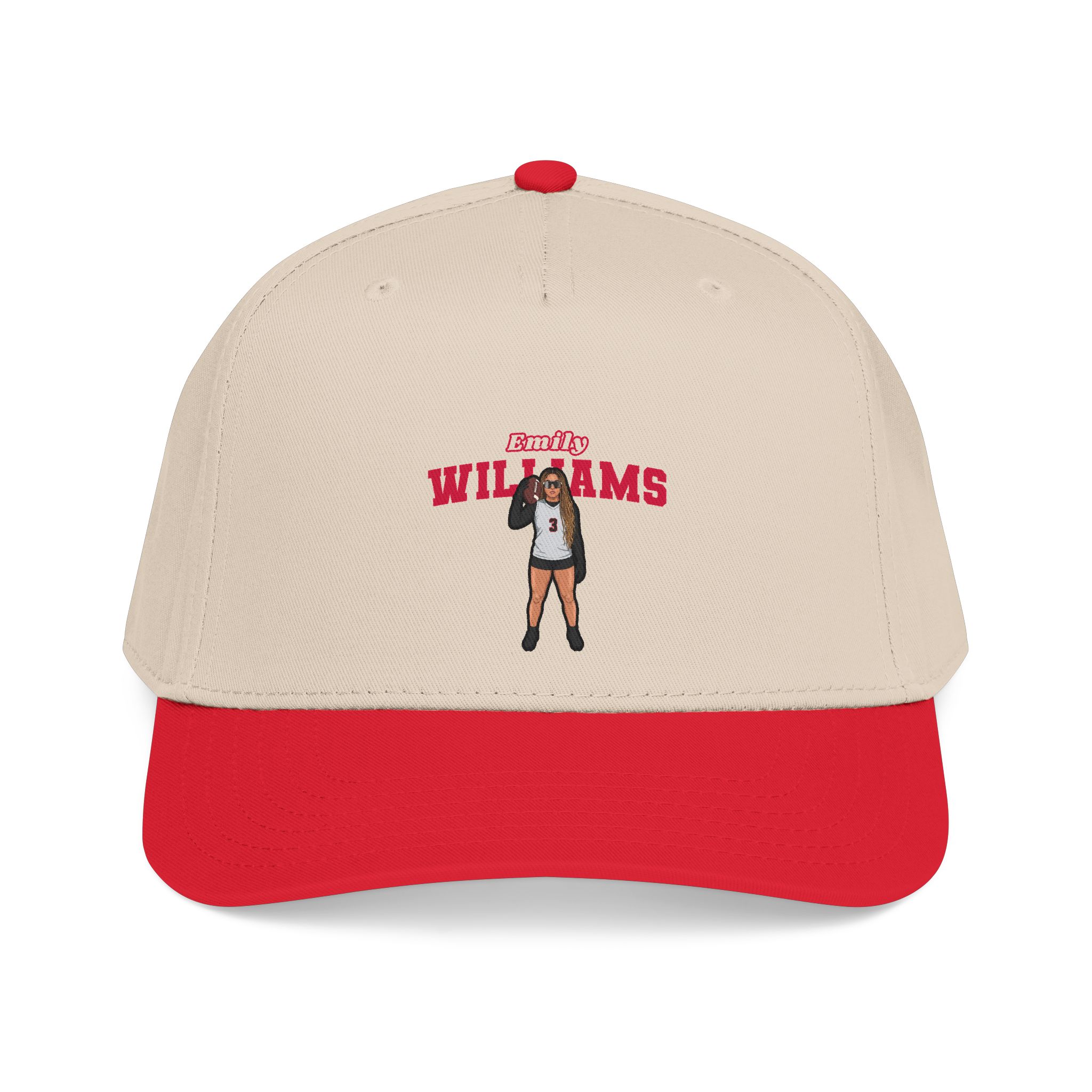 Baseball Cap — character_name_arch in Red / Natural