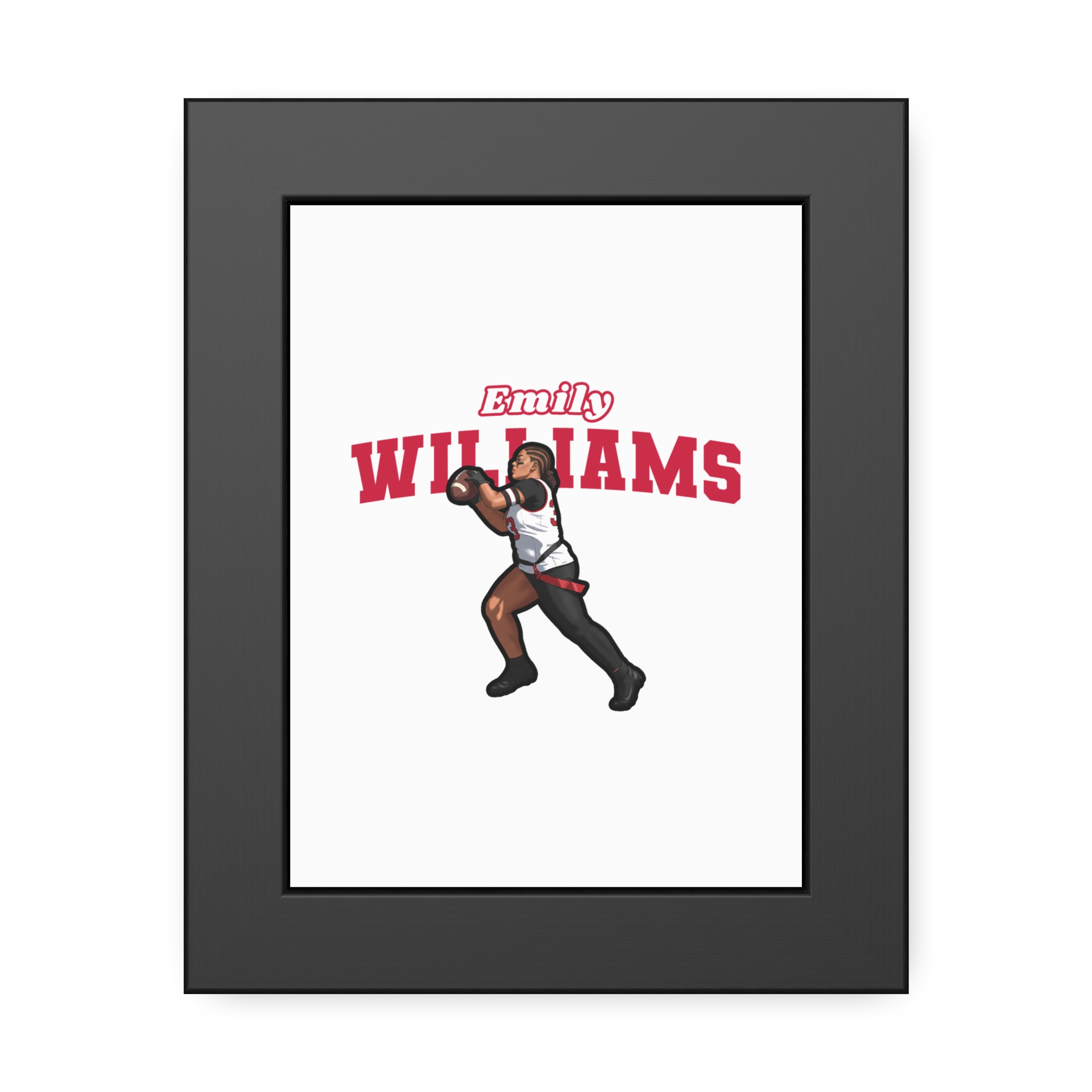 Framed Poster — character_name_arch in Black