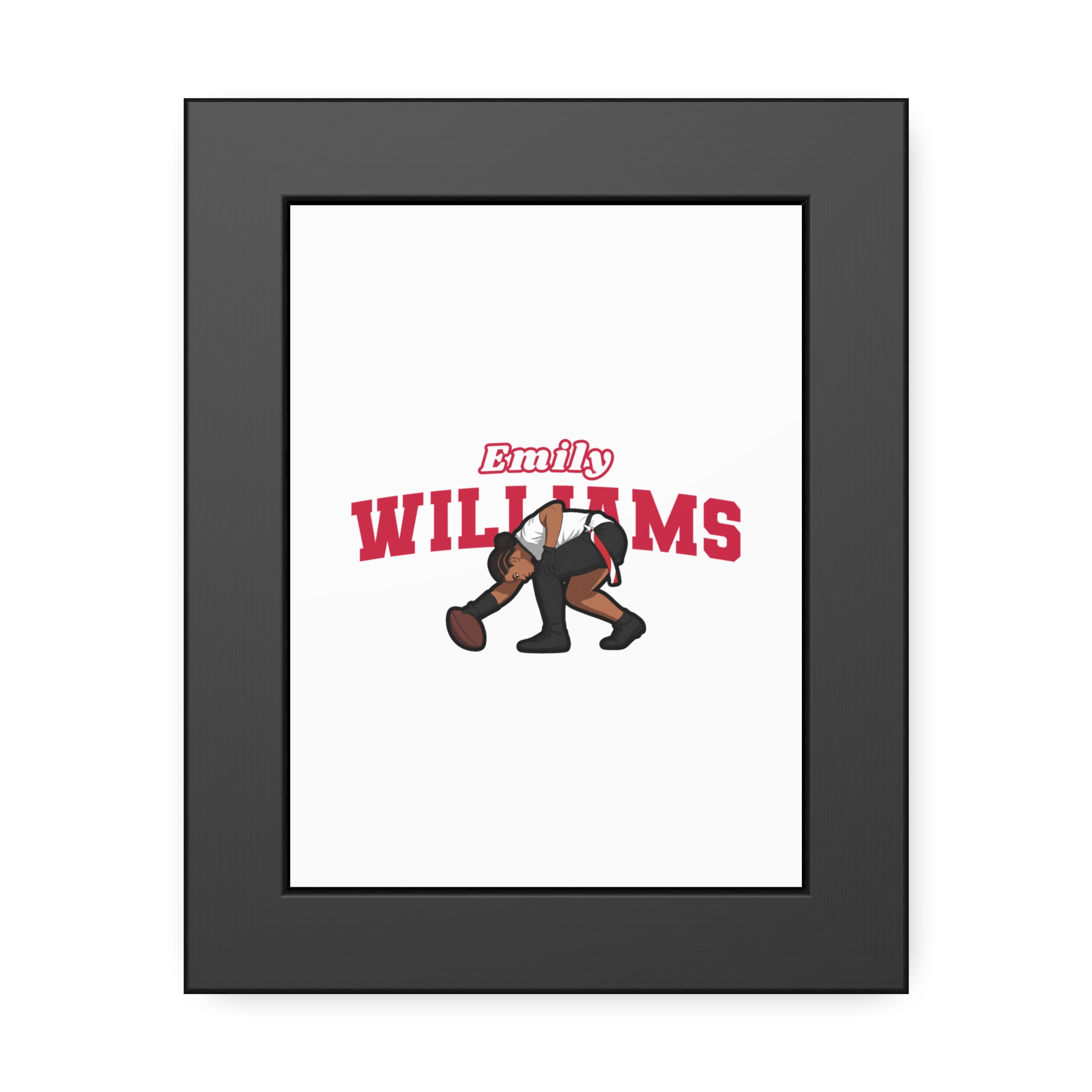 Framed Poster — character_name_arch in Black