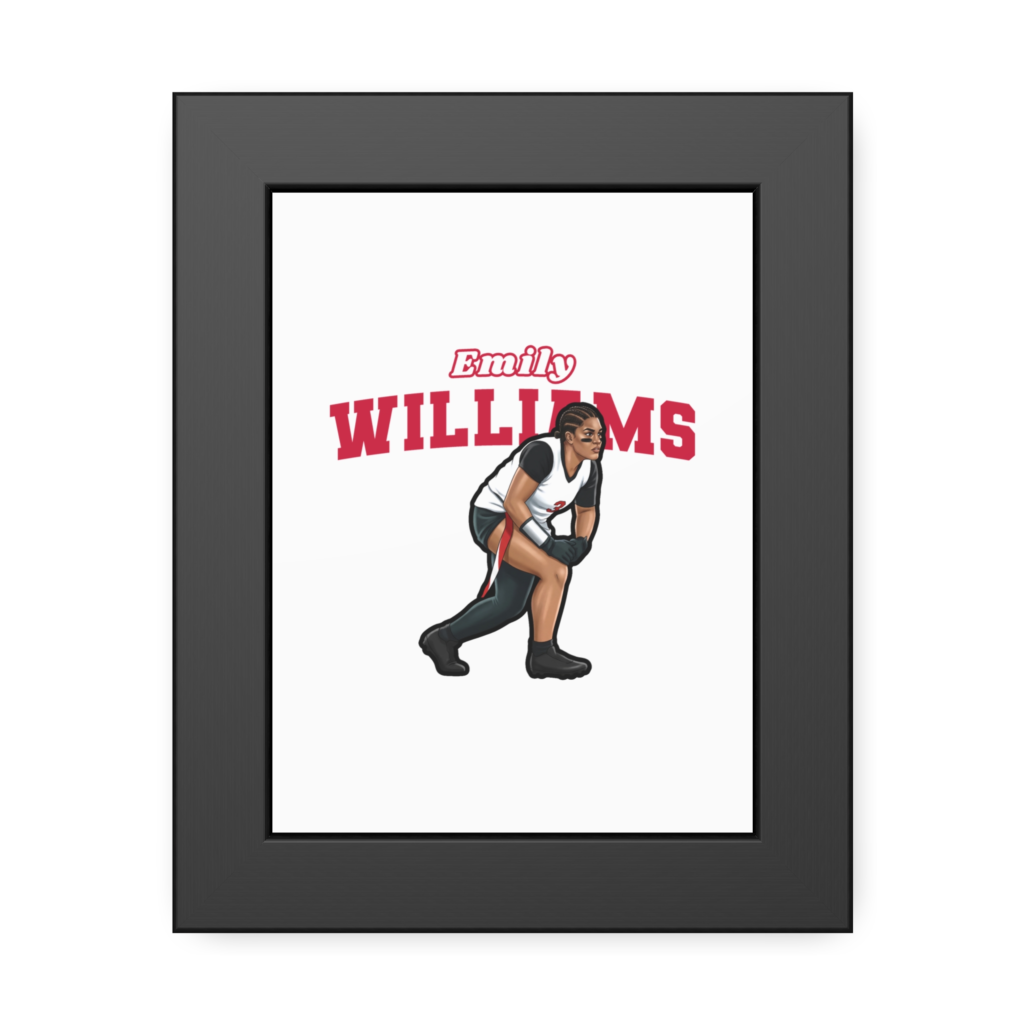 Framed Poster — character_name_arch in Black
