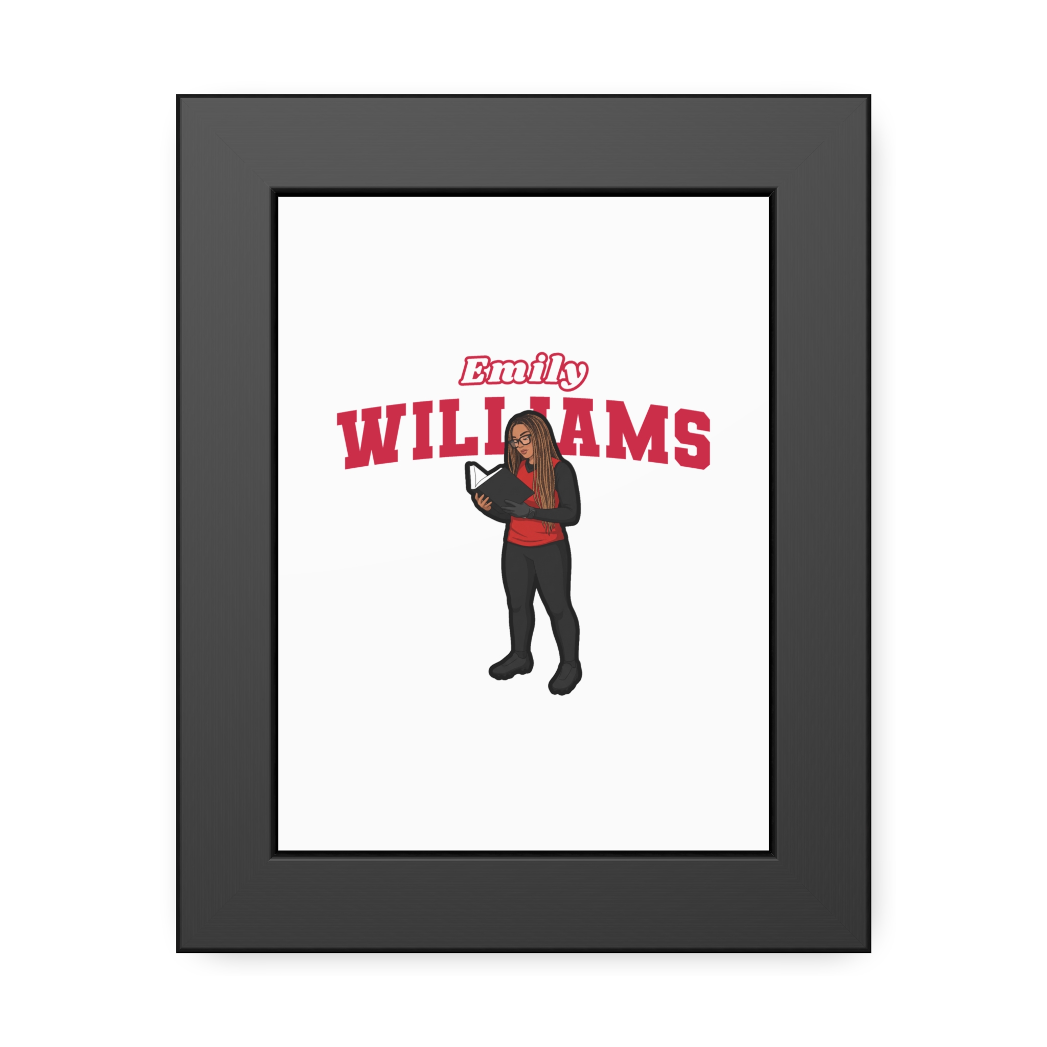 Framed Poster — character_name_arch in Black