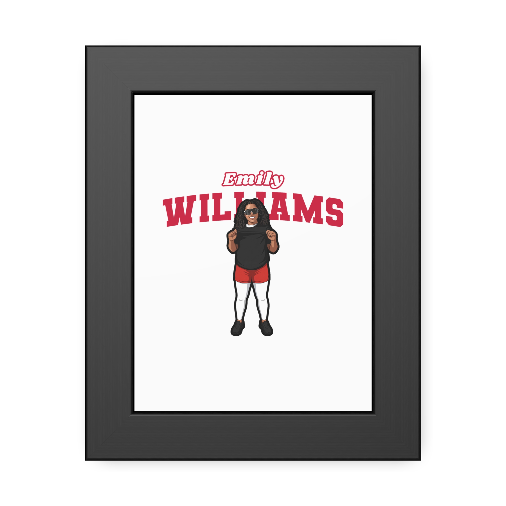 Framed Poster — character_name_arch in Black