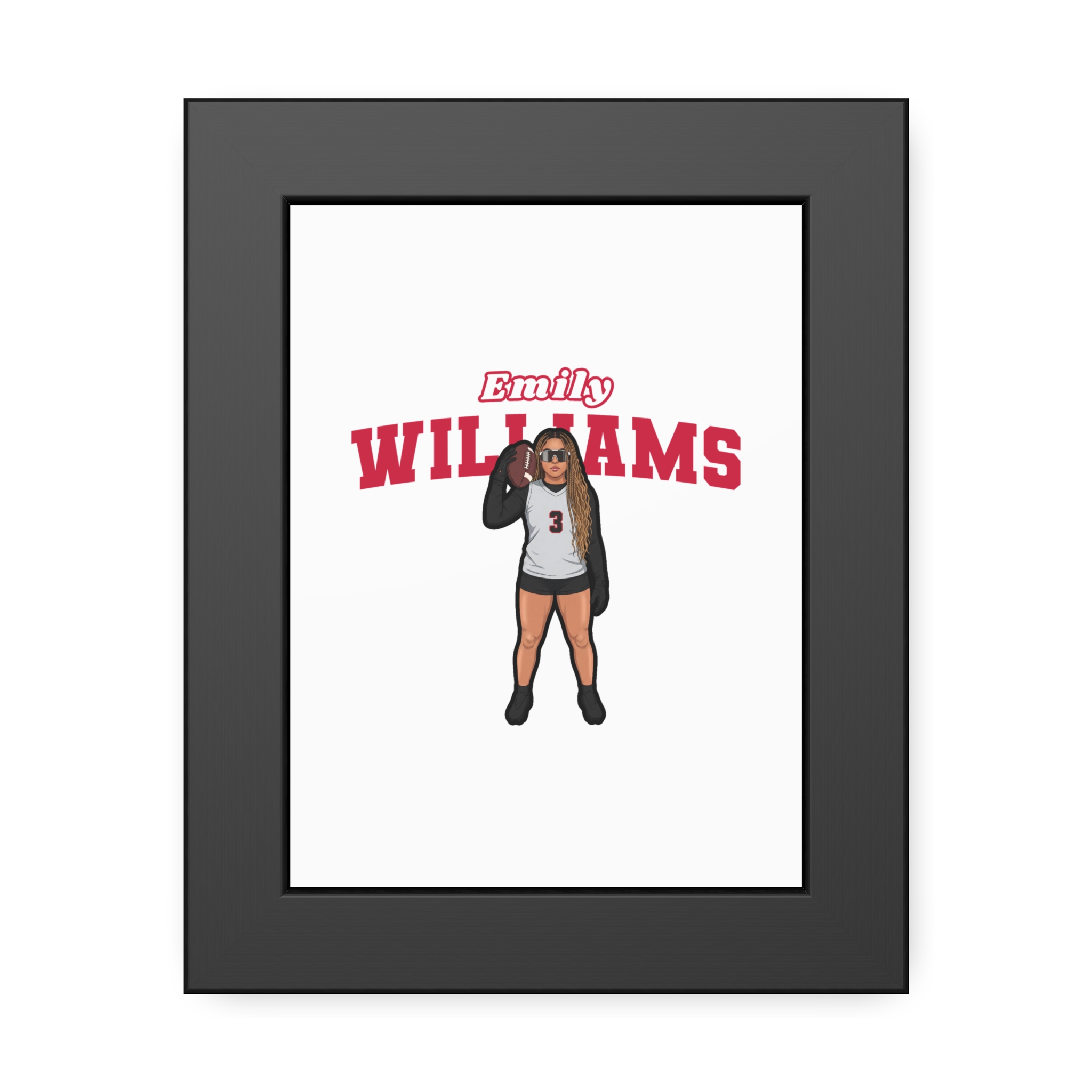 Framed Poster — character_name_arch in Black