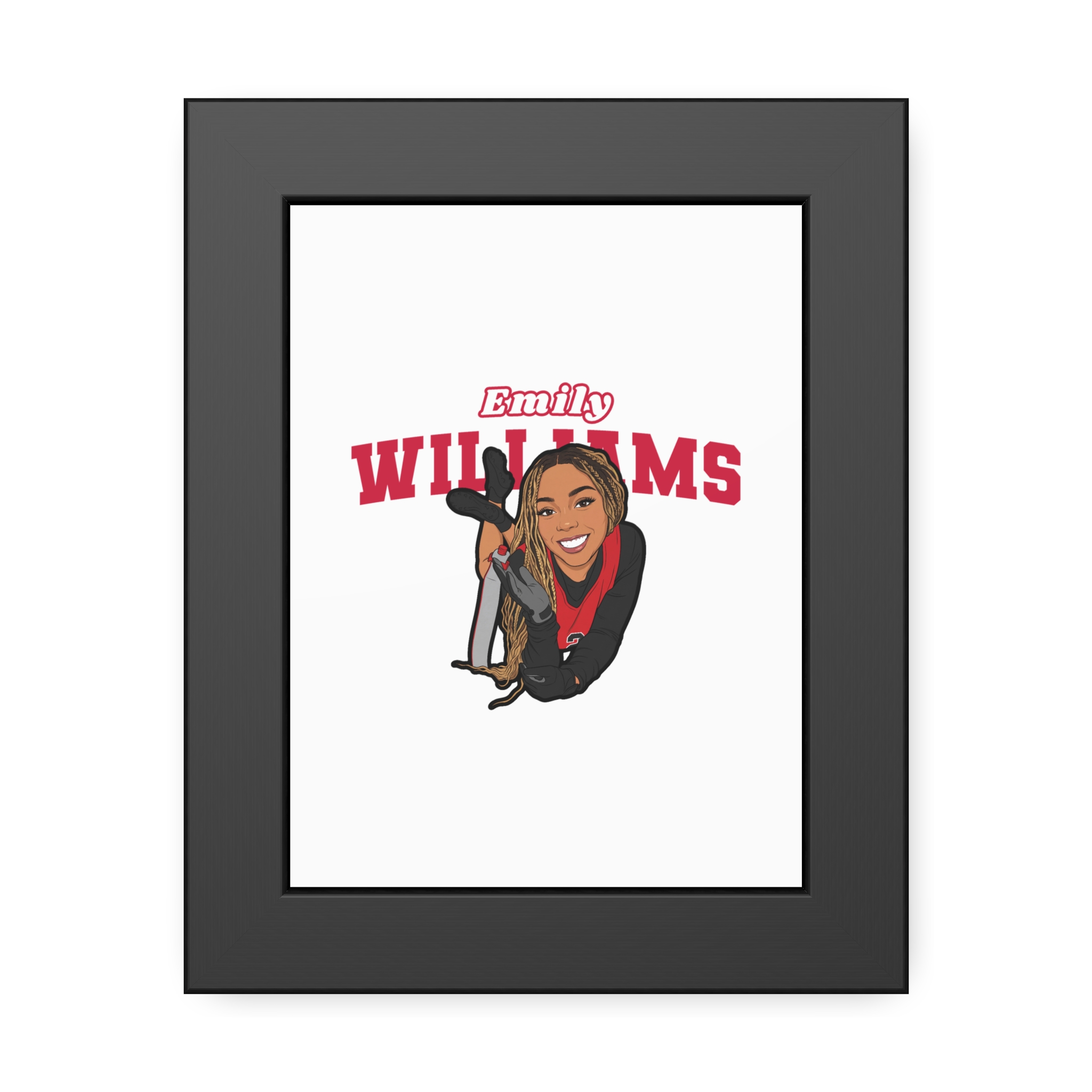 Framed Poster — character_name_arch in Black