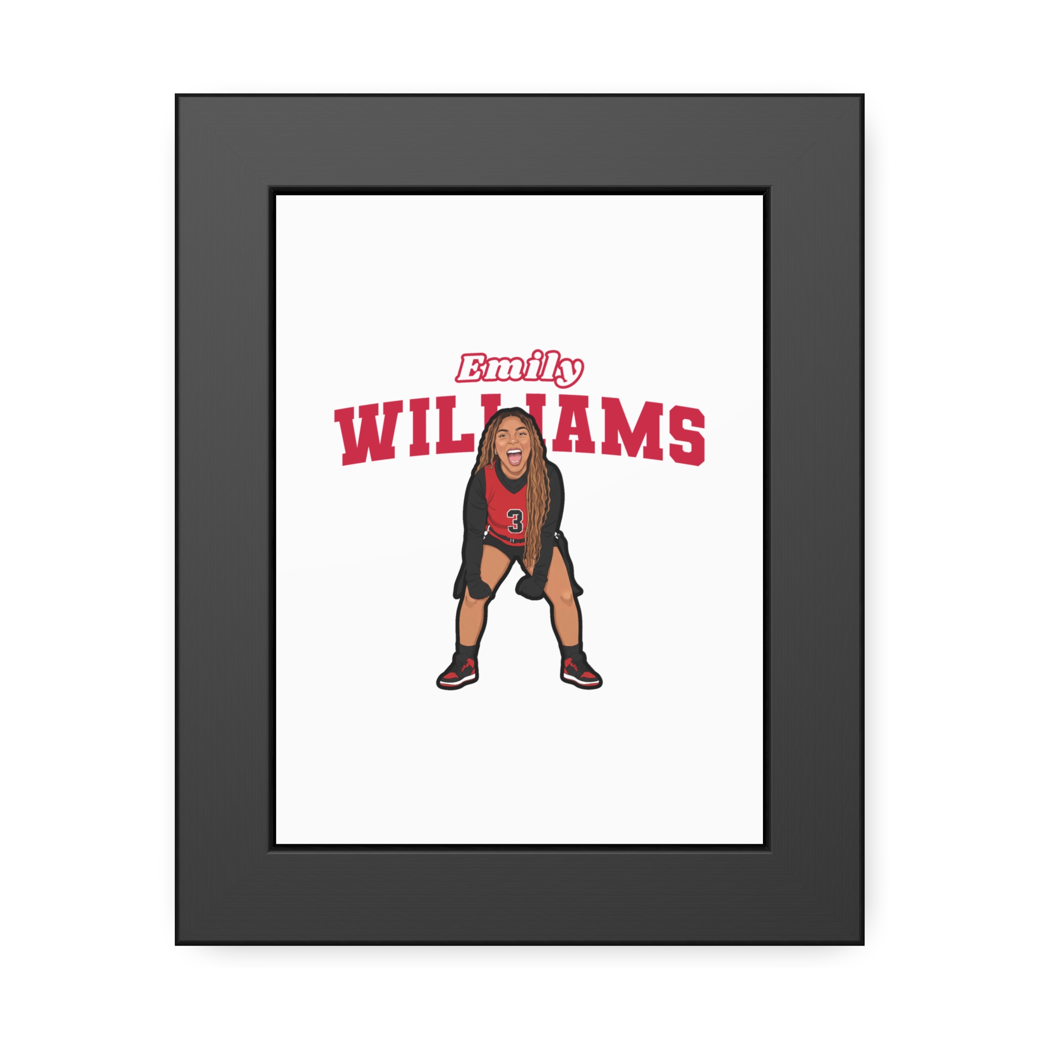 Framed Poster — character_name_arch in Black