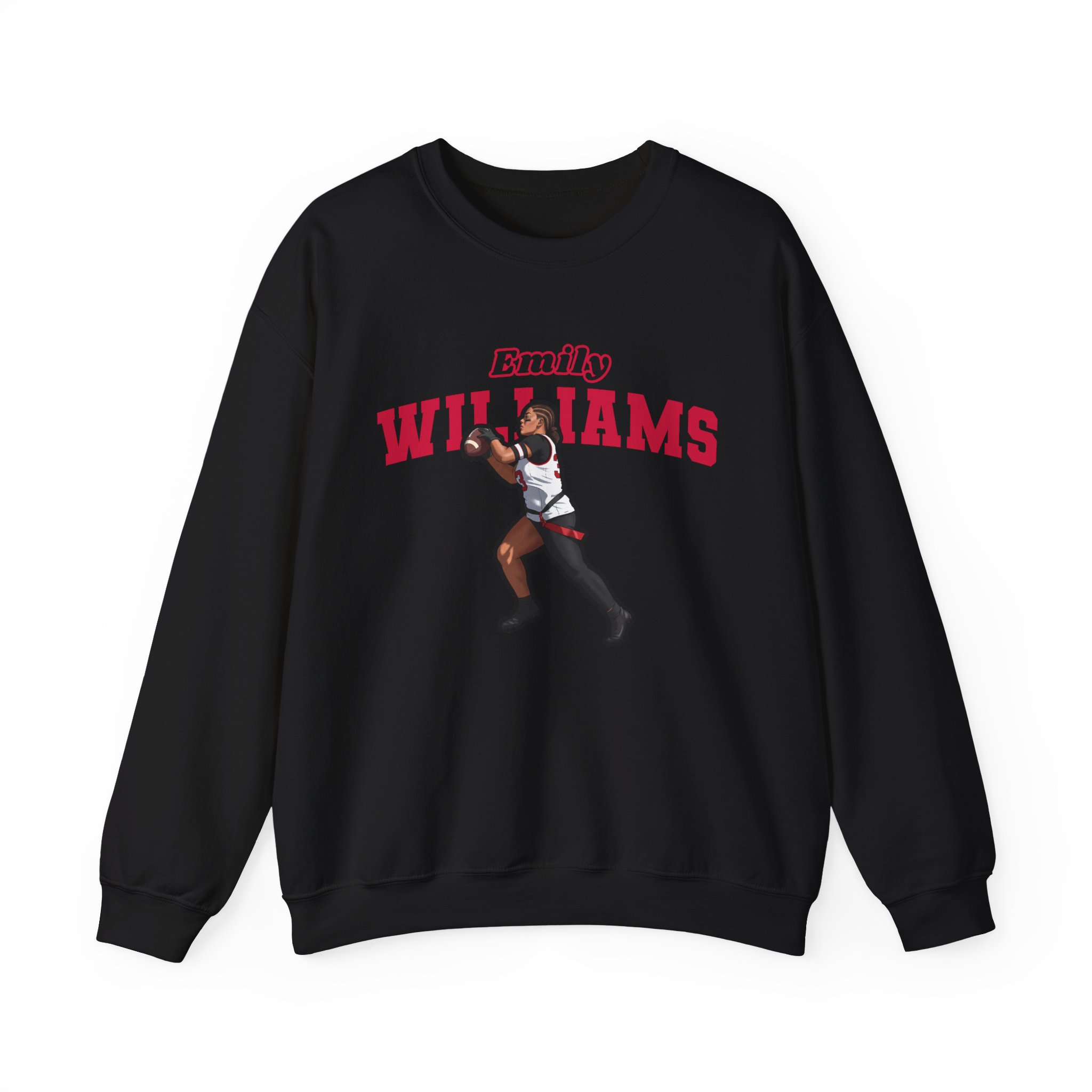 Crewneck Sweatshirt — character_name_arch in Black