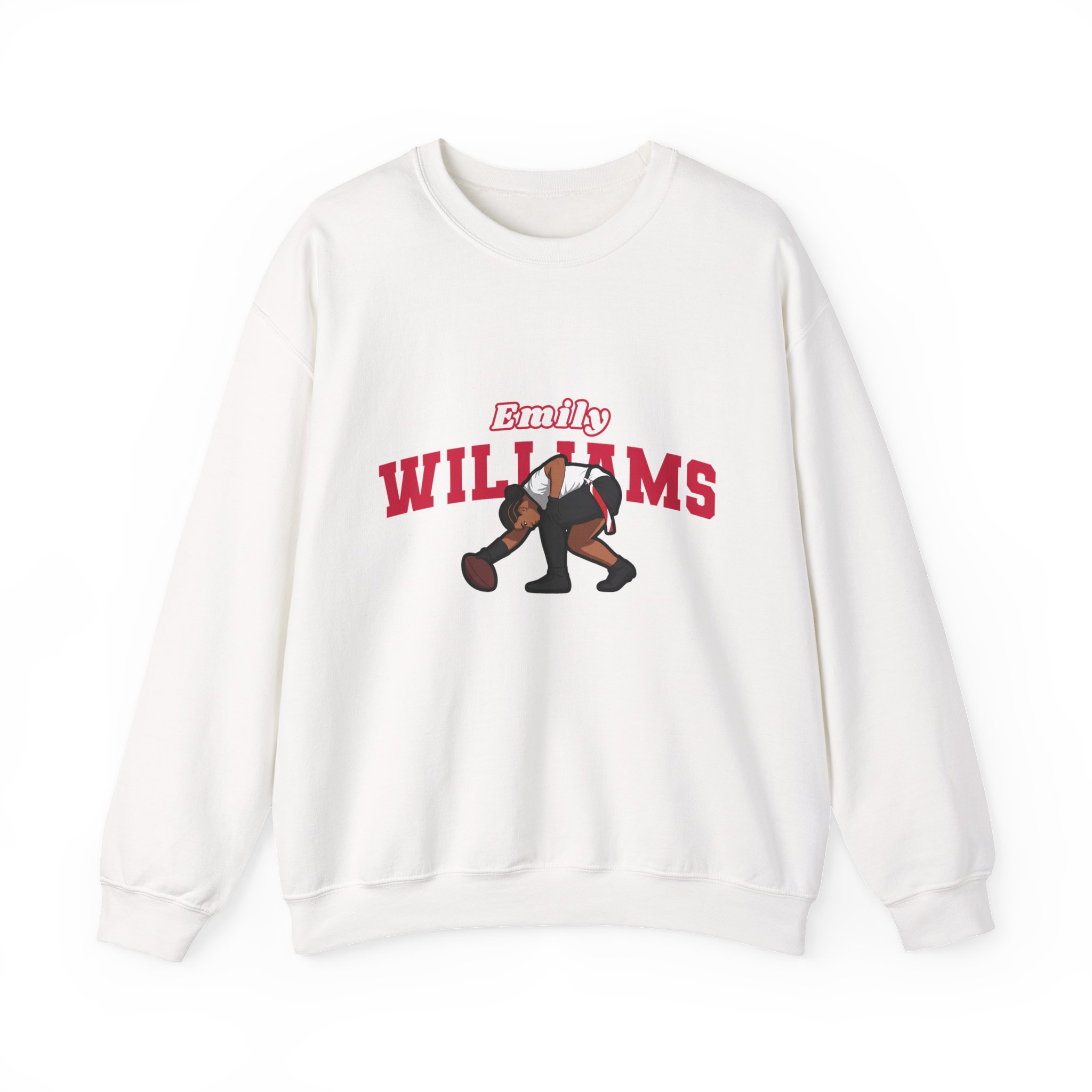 Crewneck Sweatshirt — character_name_arch in White