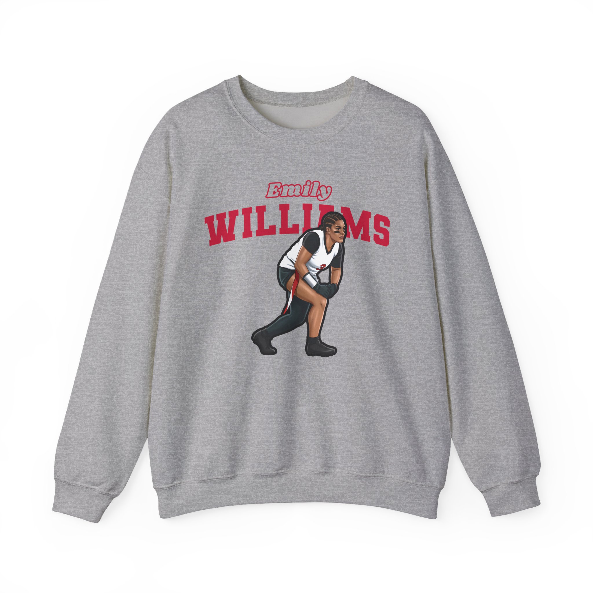 Crewneck Sweatshirt — character_name_arch in Grey