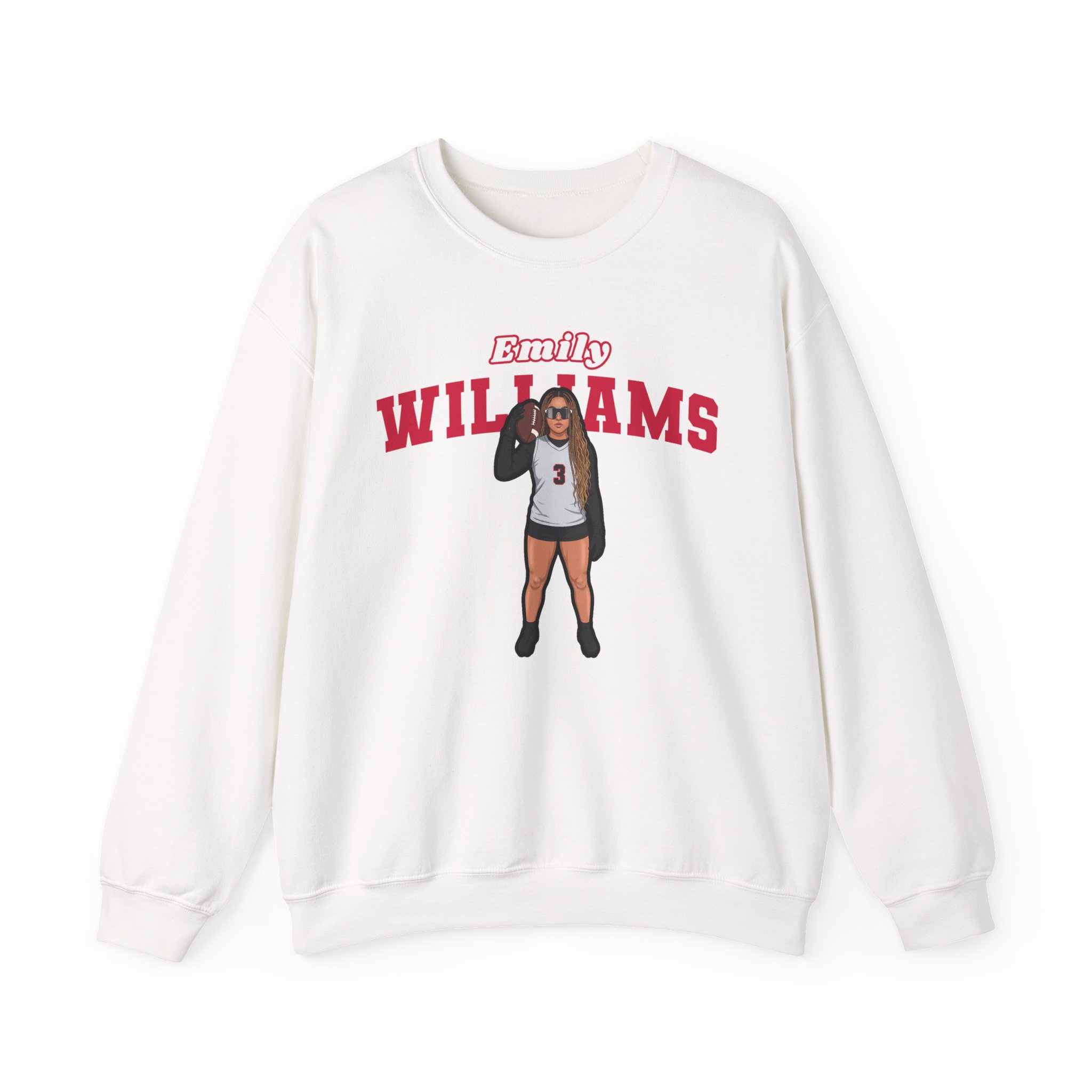Crewneck Sweatshirt — character_name_arch in White