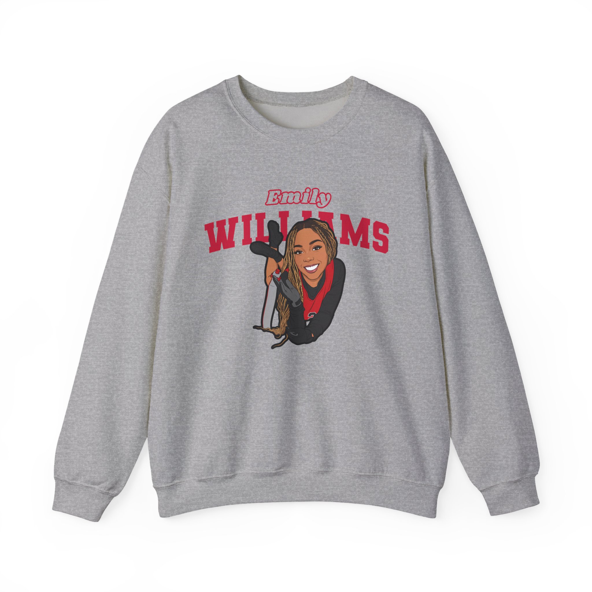 Crewneck Sweatshirt — character_name_arch in Grey