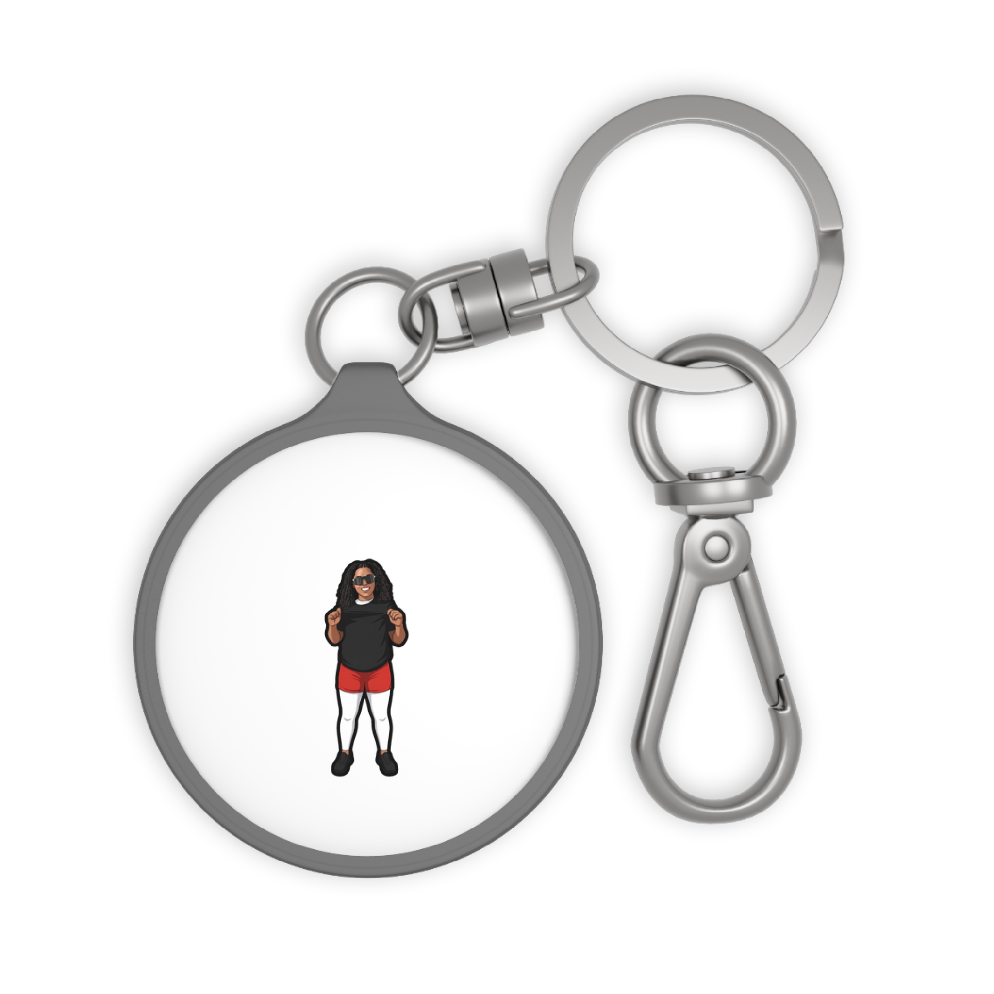 Keychain — character_name_arch in Grey