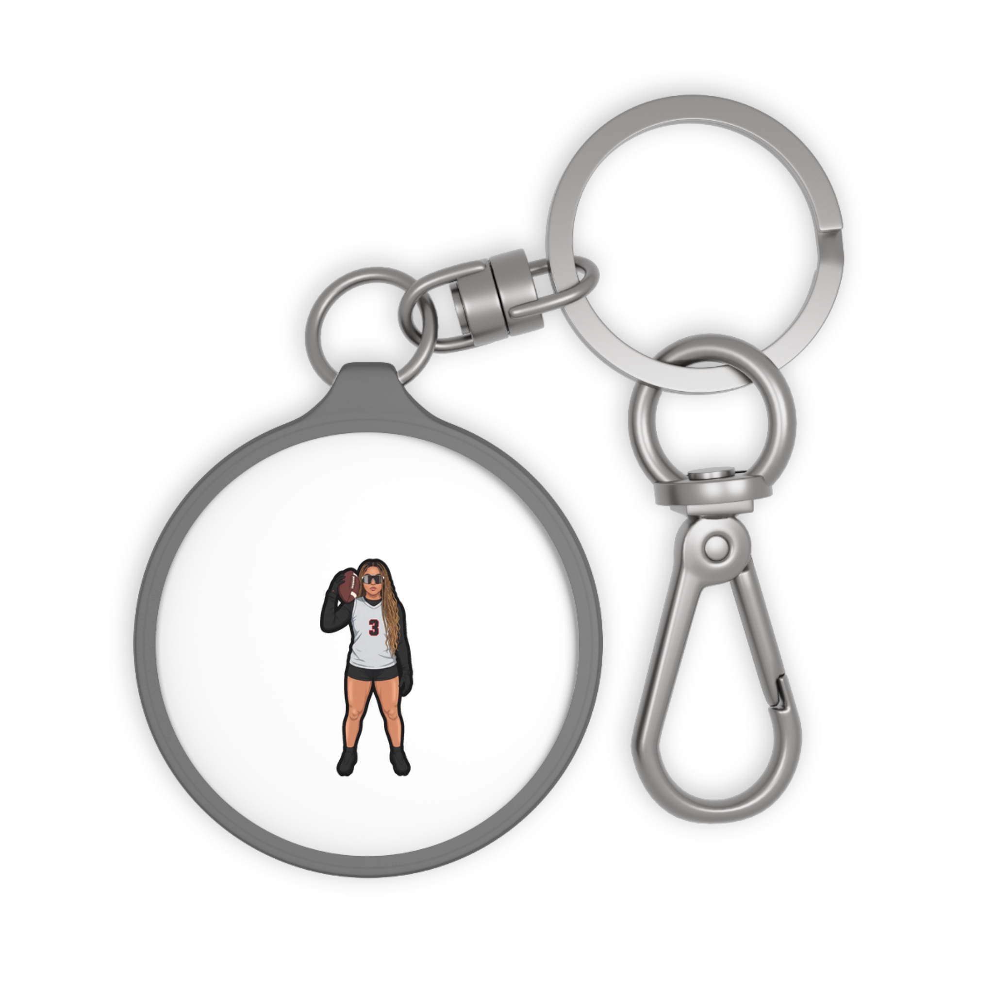 Keychain — character_name_arch in Grey