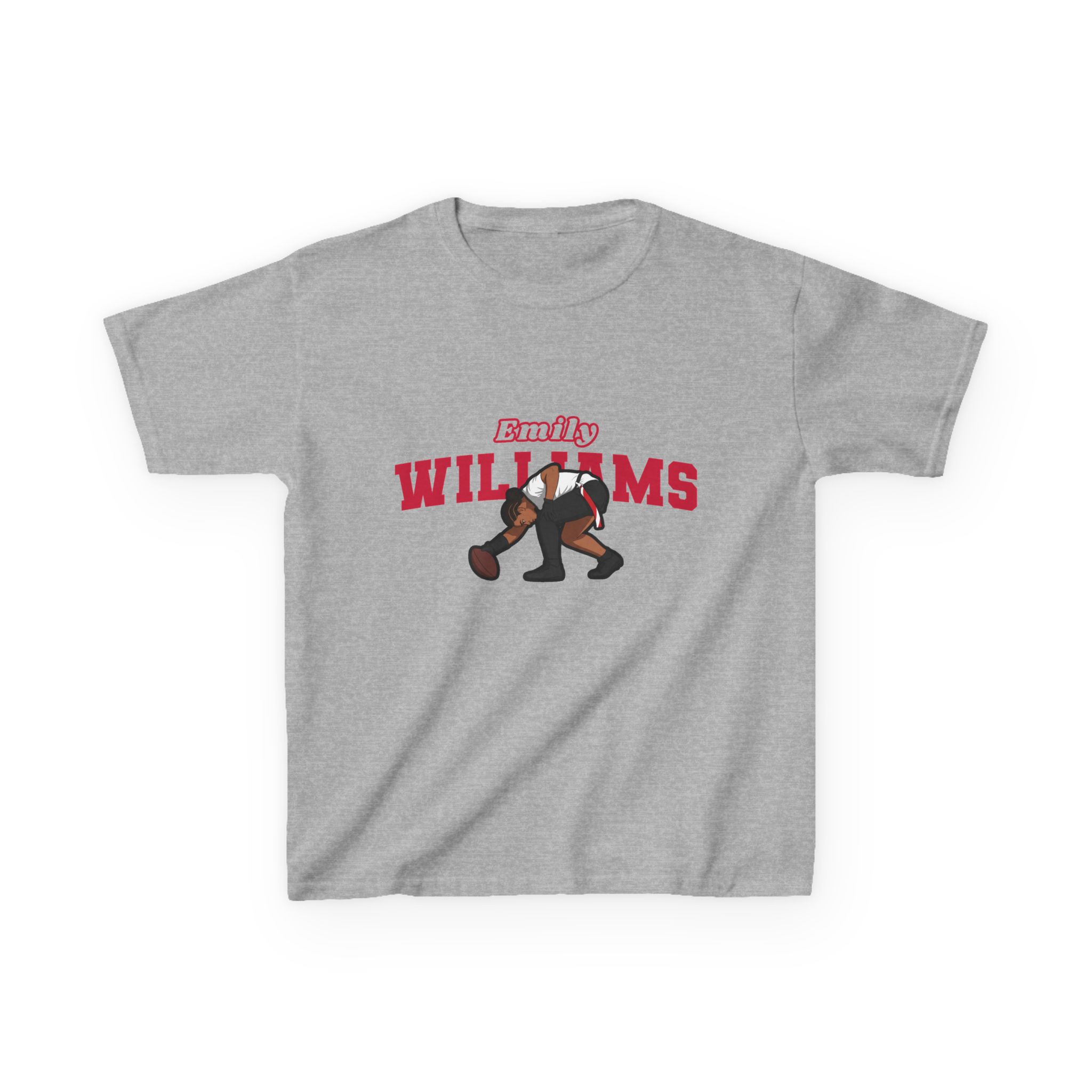 Youth Tee — character_name_arch in Grey
