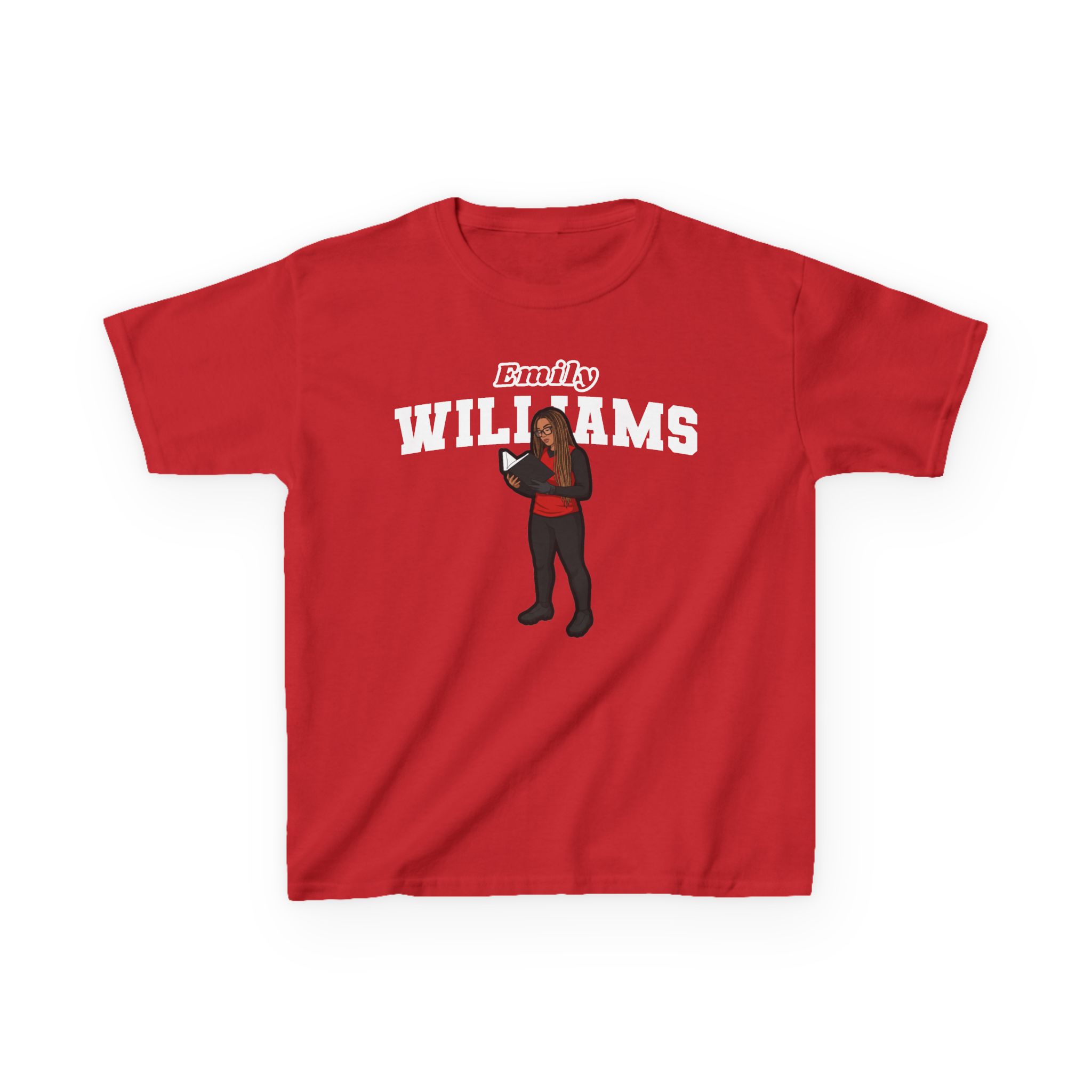 Youth Tee — character_name_arch in Red