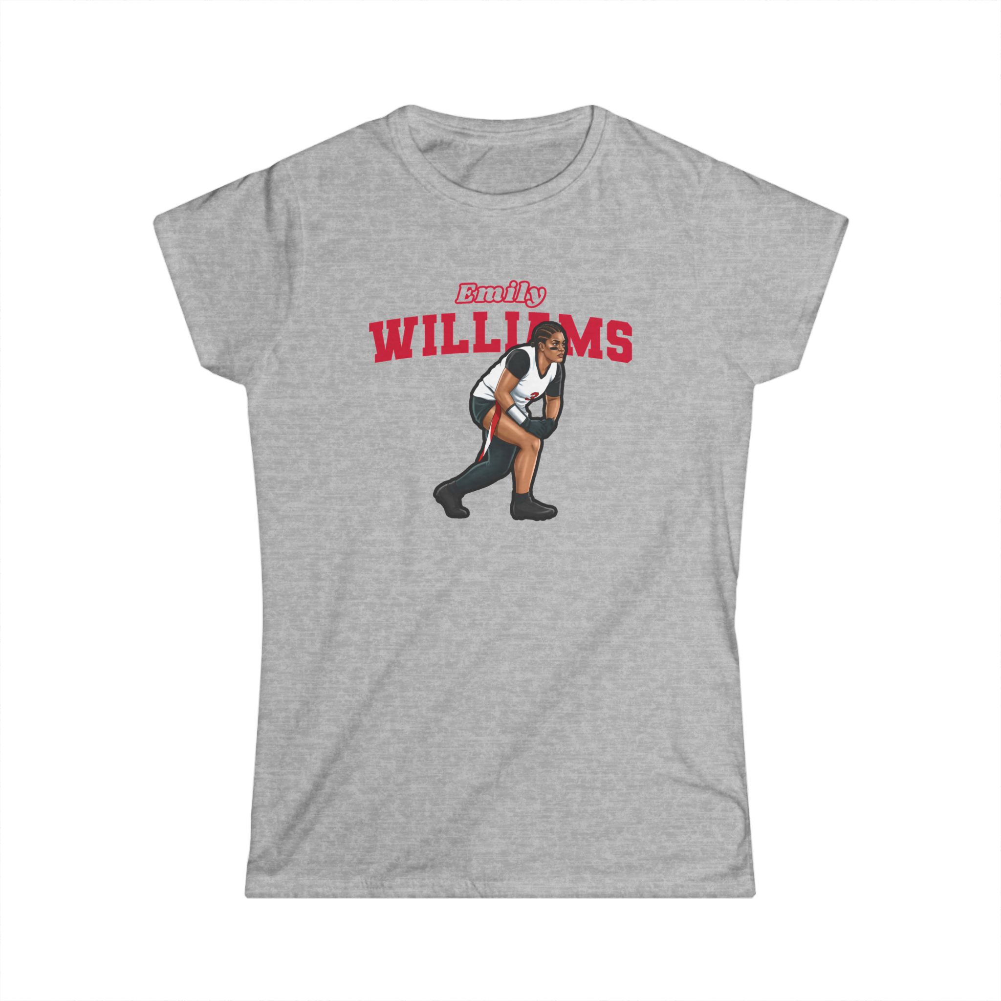 Women's Softstyle Tee — character_name_arch in Grey