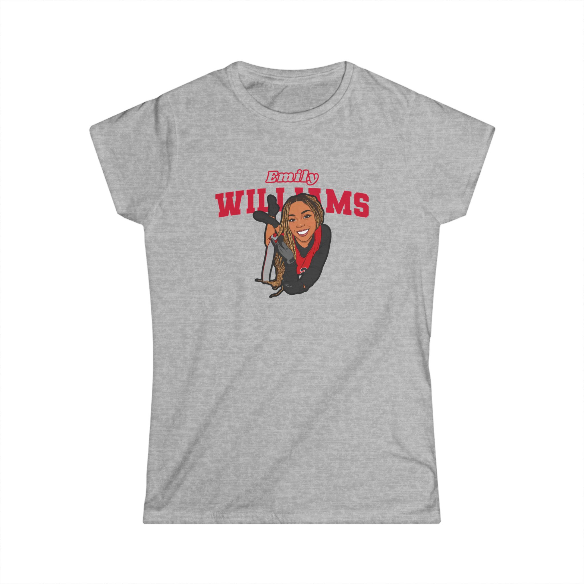 Women's Softstyle Tee — character_name_arch in Grey