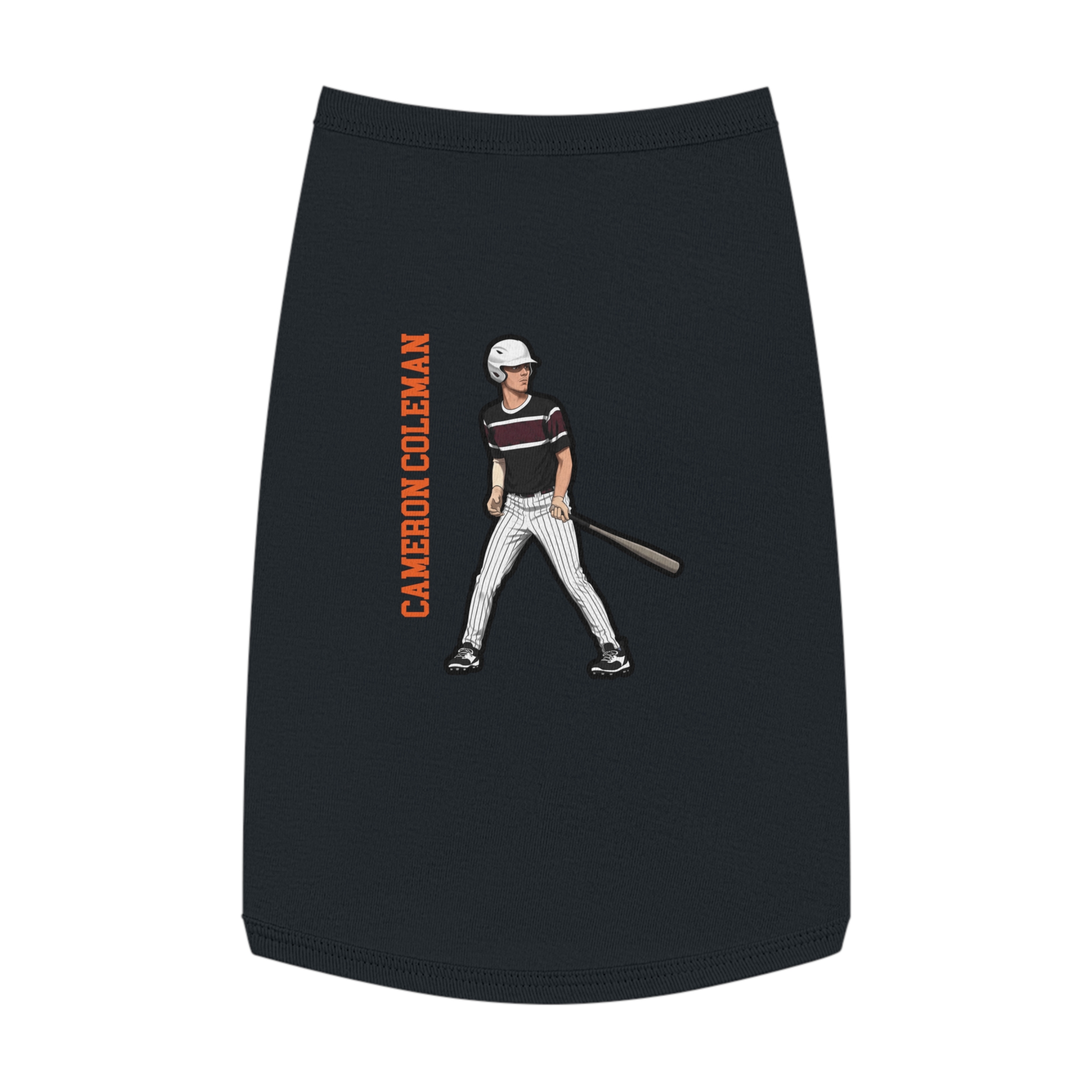 Pet Tank Top — character_name_vertical in White