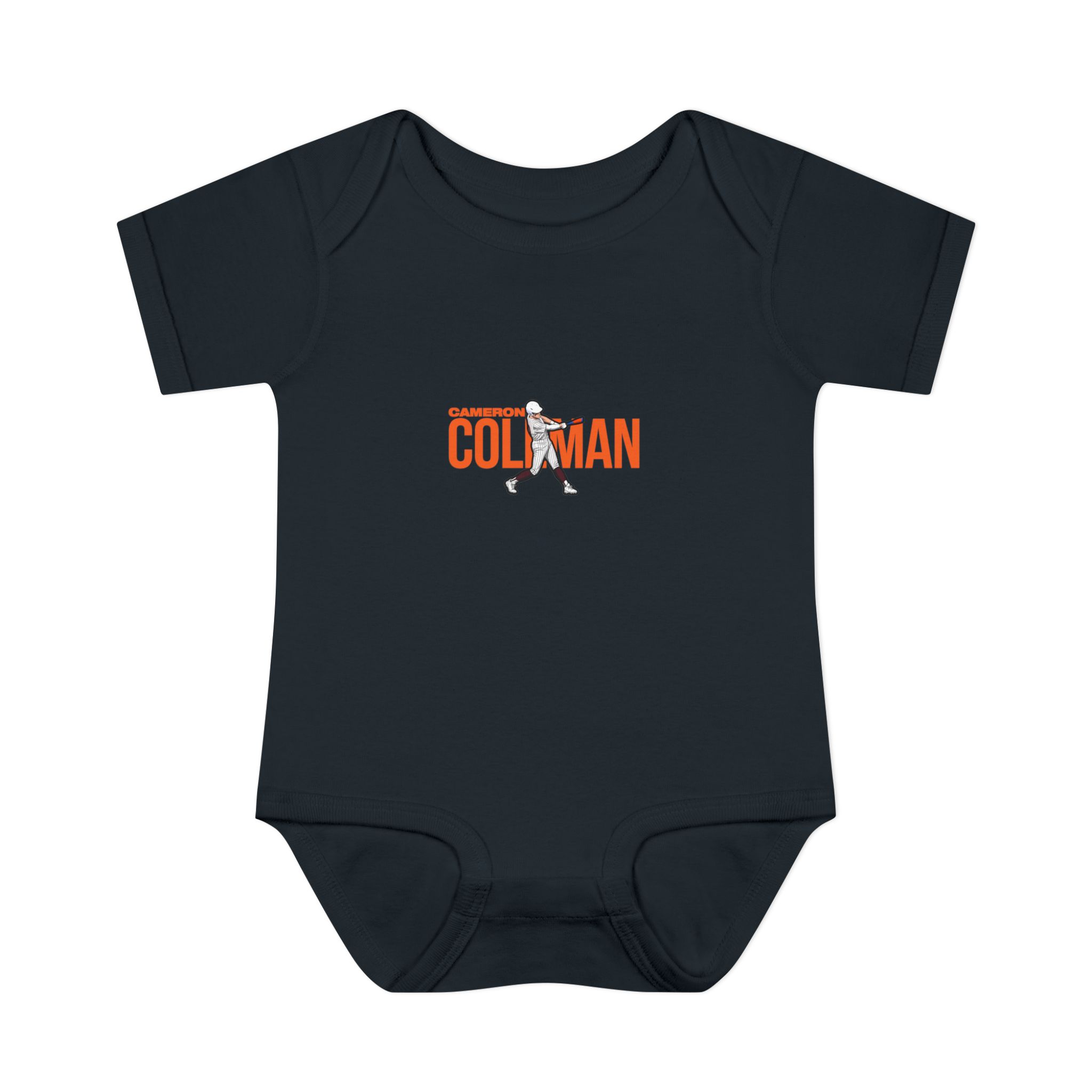 Baby Onesie — character_player_name in Black