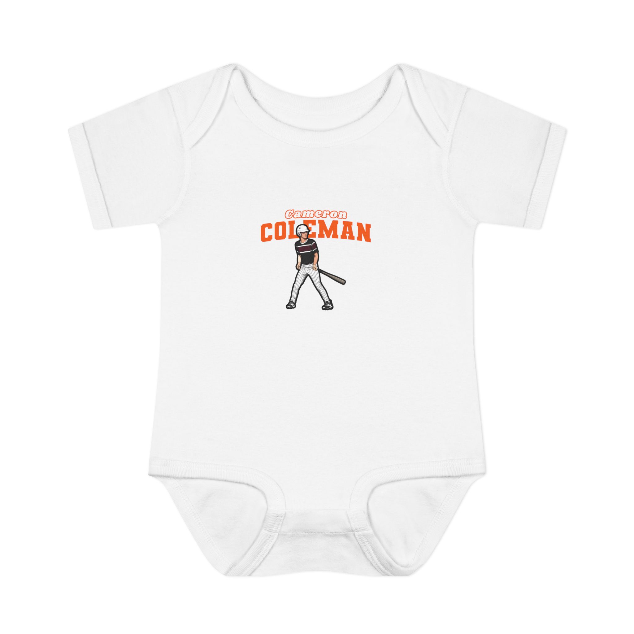 Baby Onesie — character_name_arch in White