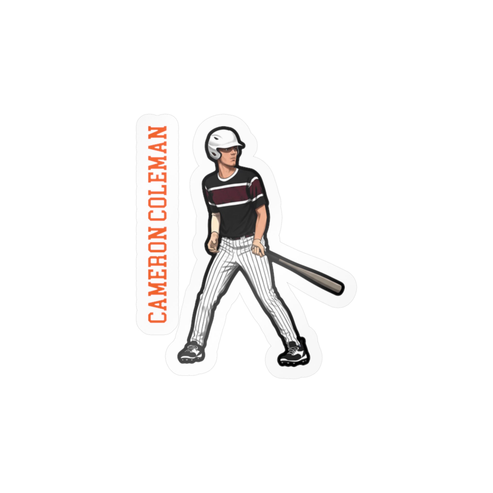 Vinyl Sticker — character_name_vertical in Classic