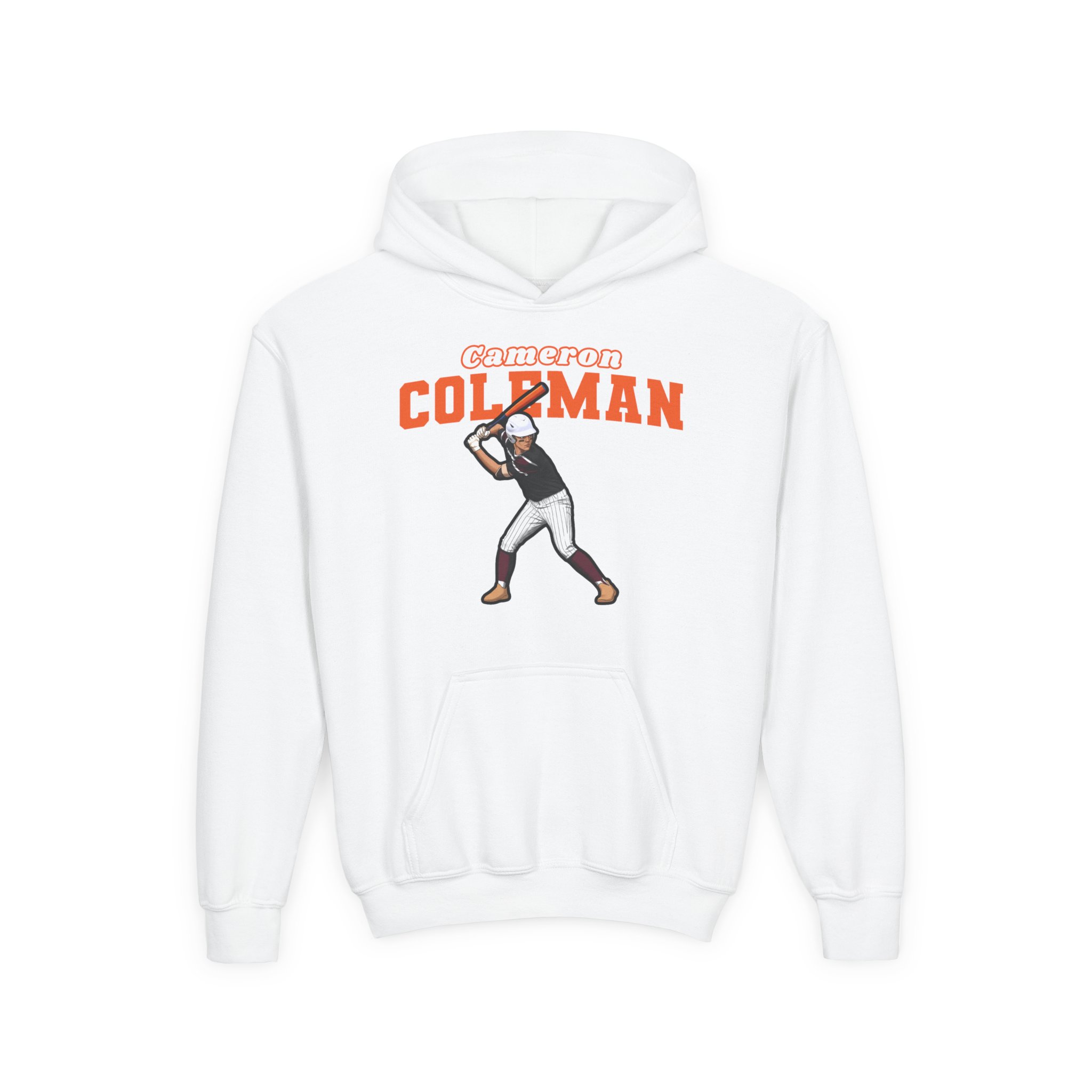 Youth Hoodie — character_name_arch in White