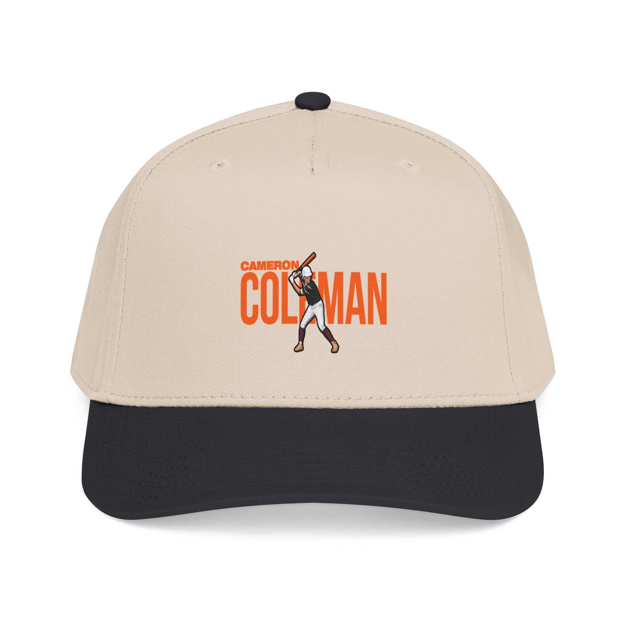 Baseball Cap — character_player_name in Black / Natural