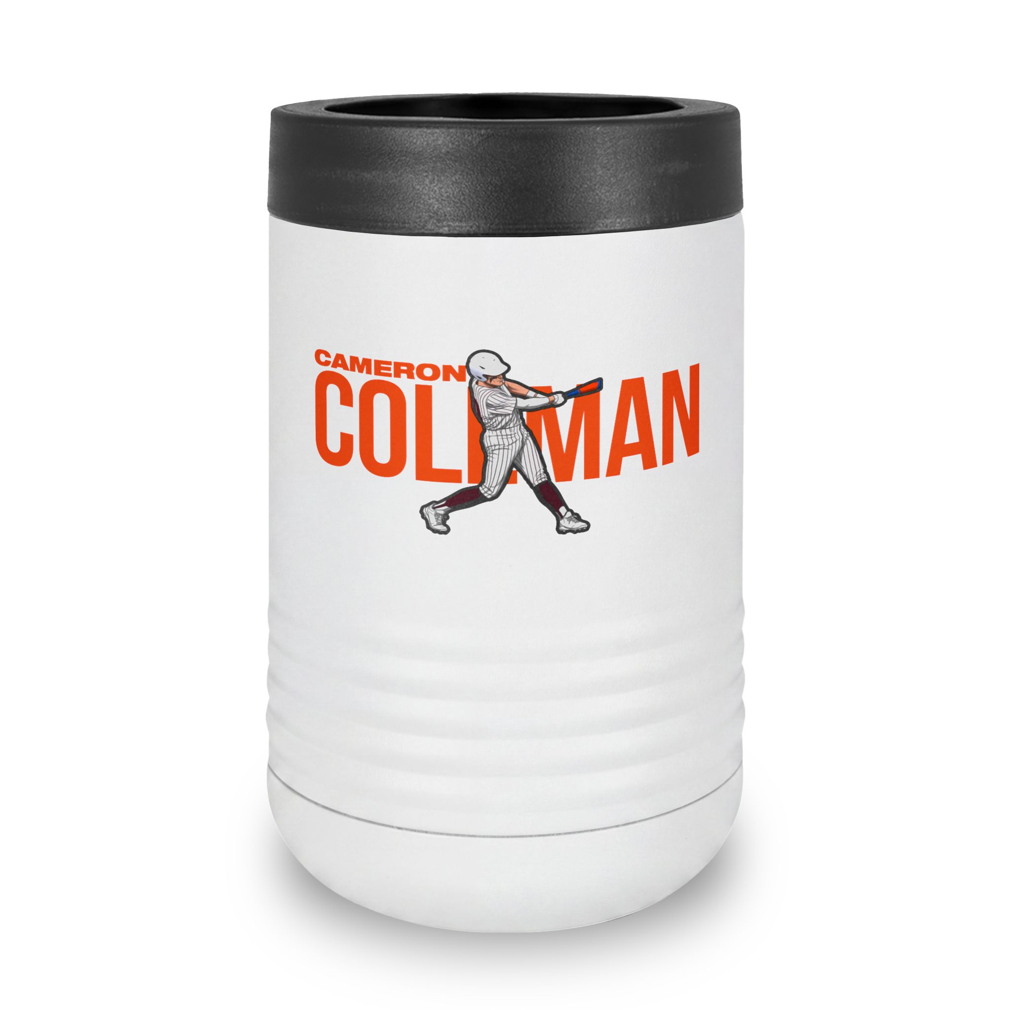 Stainless Can Cooler — character_player_name in White