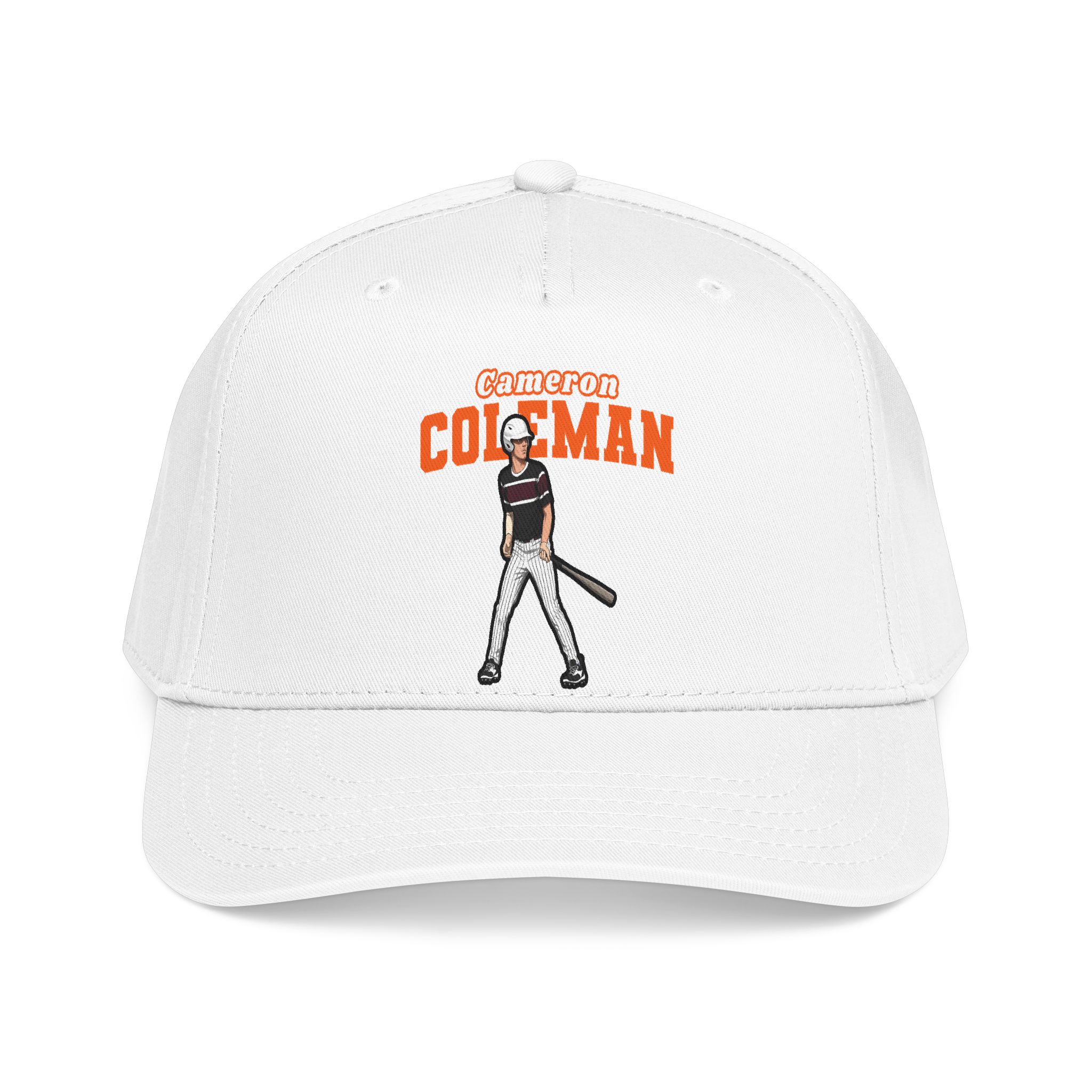 Baseball Cap — character_name_arch in White