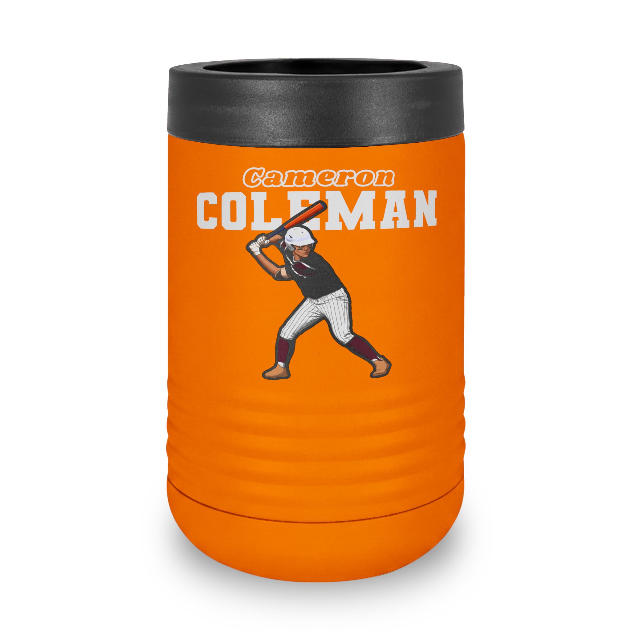Stainless Can Cooler — character_name_arch in Orange