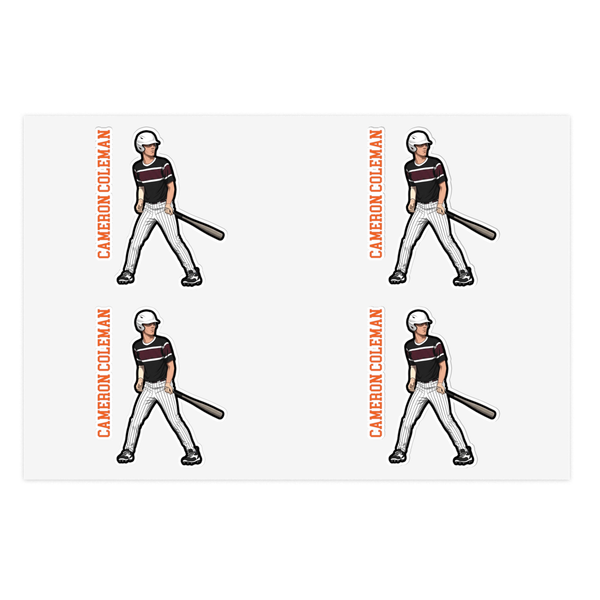 Sticker Sheet — character_name_vertical in Classic