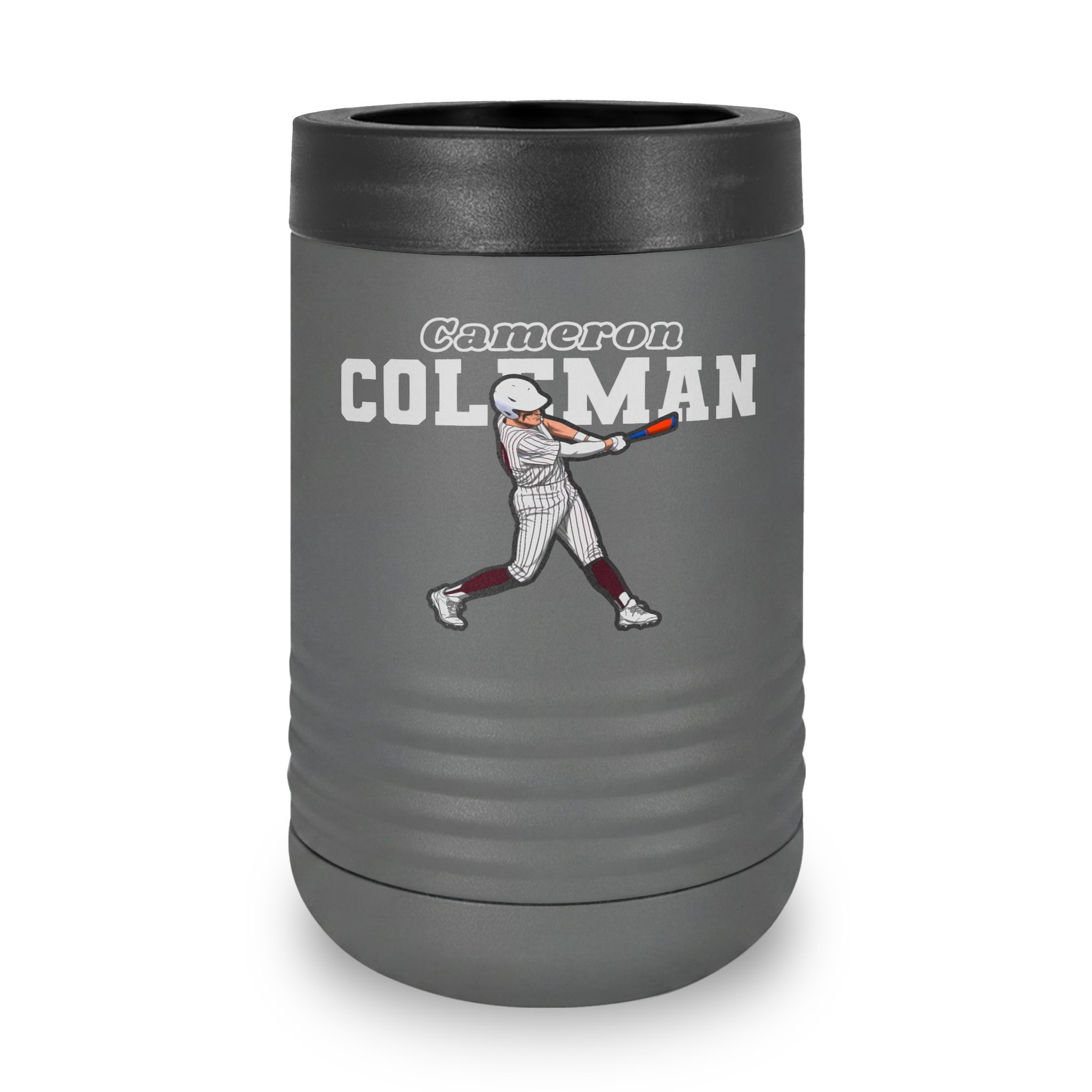Stainless Can Cooler — character_name_arch in Grey
