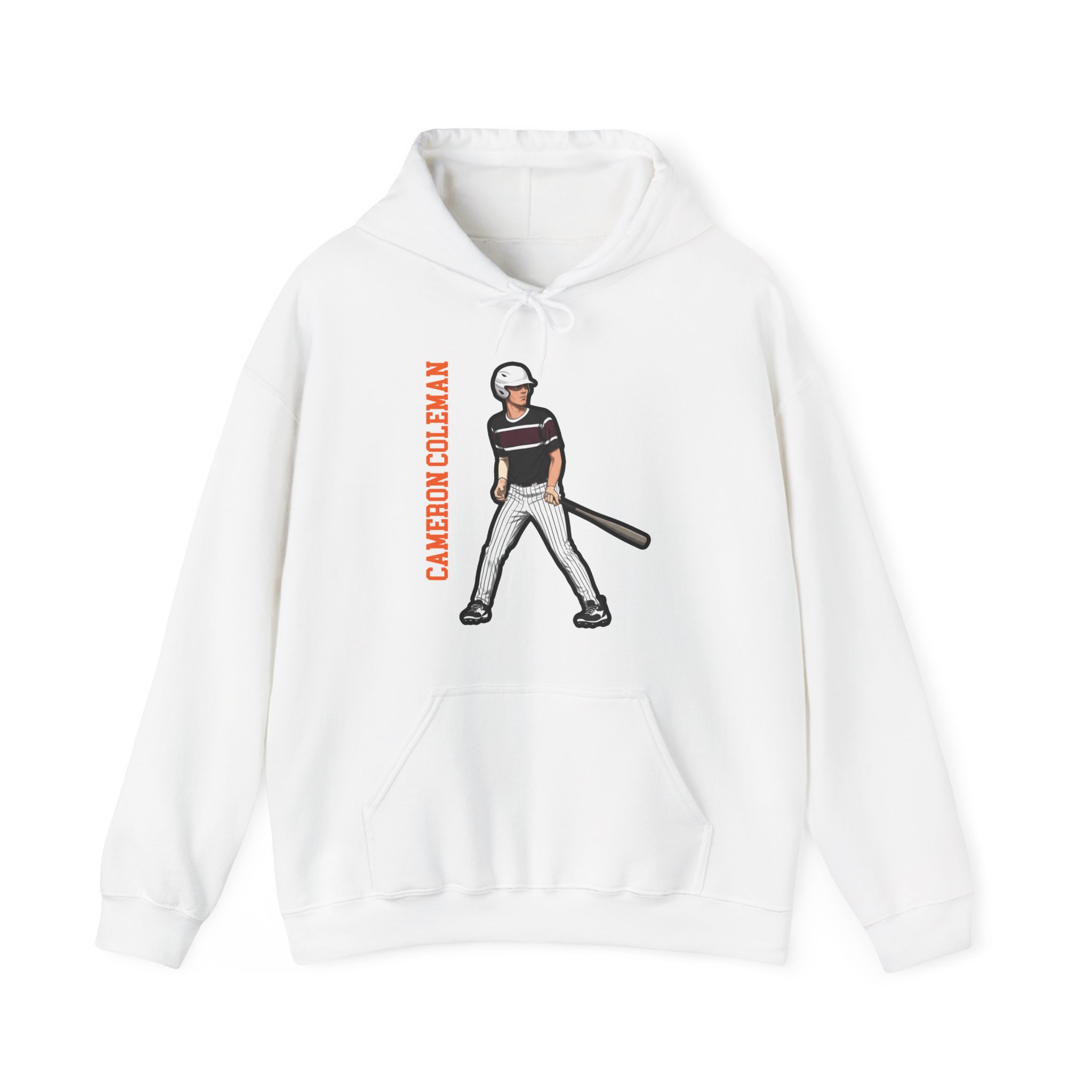 Hoodie — character_name_vertical in White