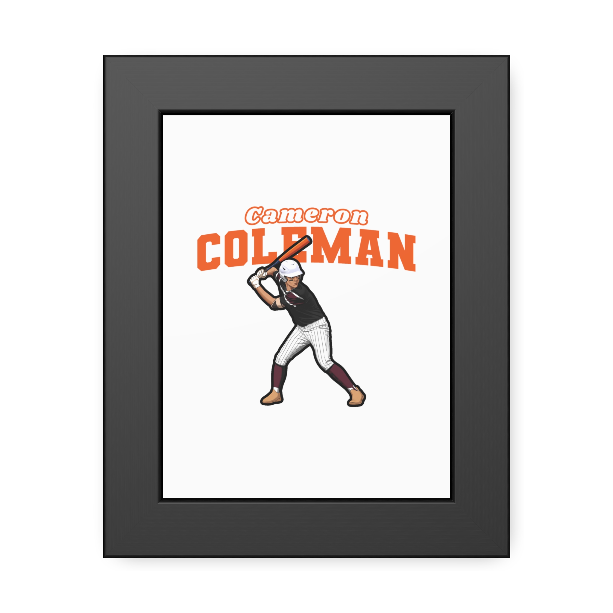 Framed Poster — character_name_arch in Black