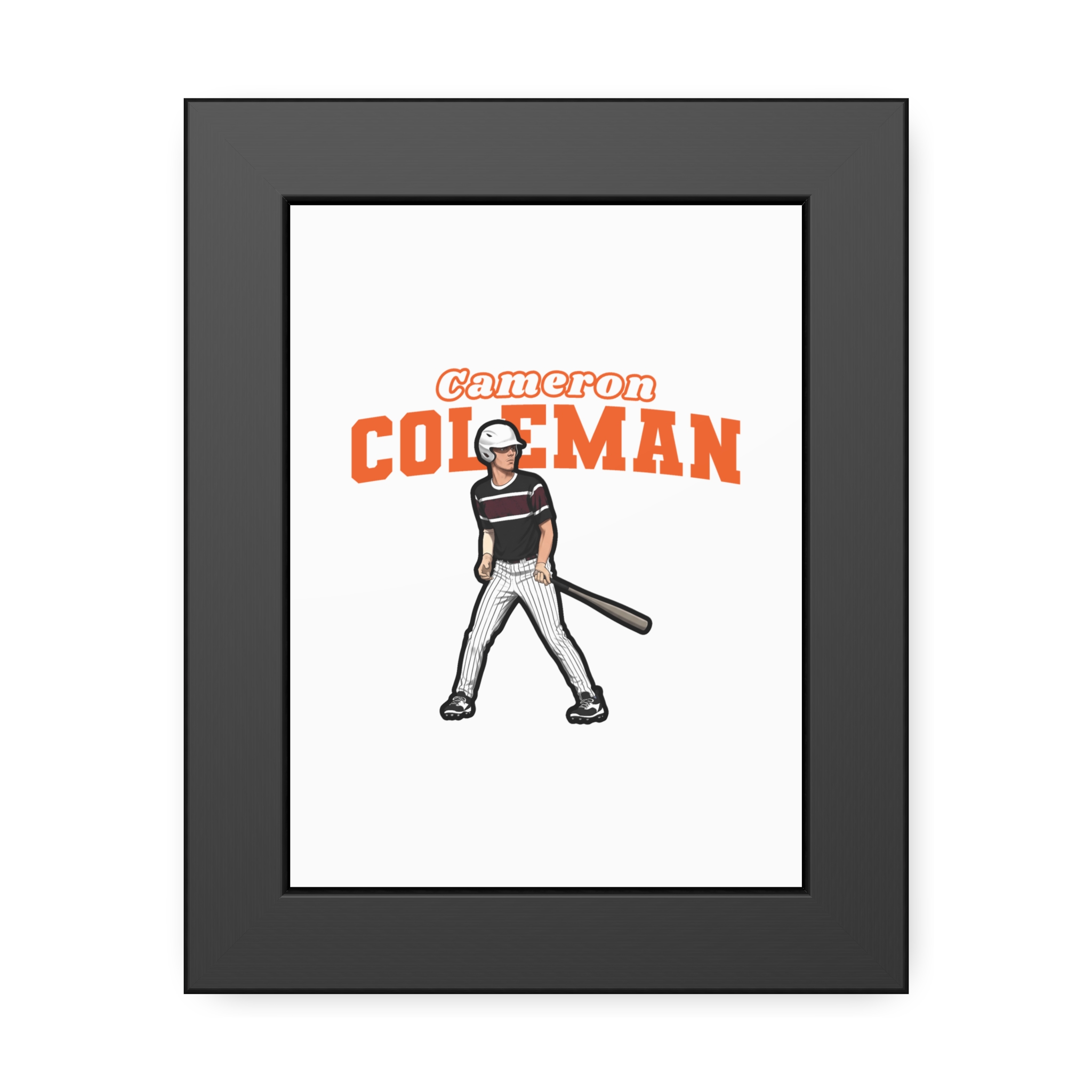 Framed Poster — character_name_arch in Black