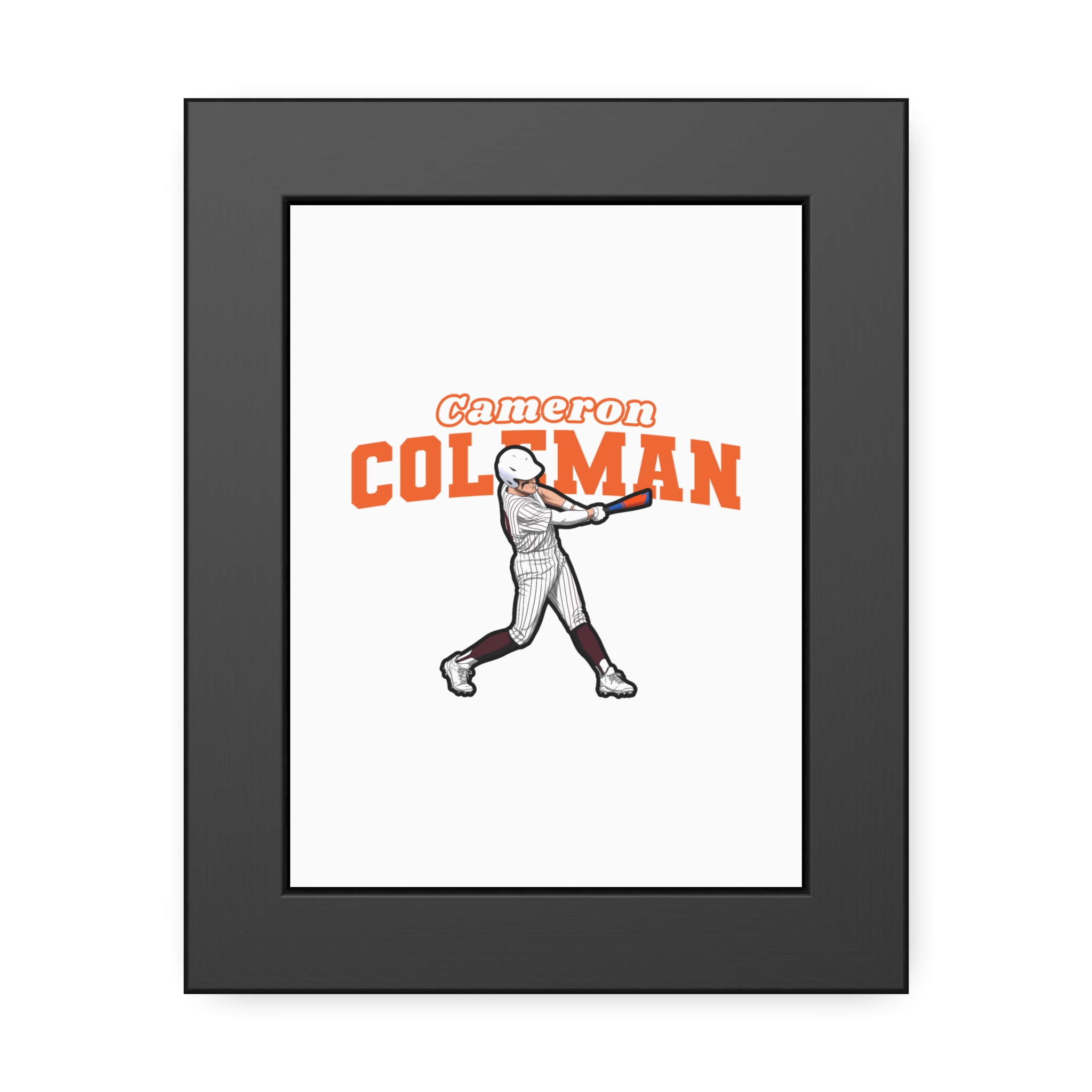 Framed Poster — character_name_arch in Black