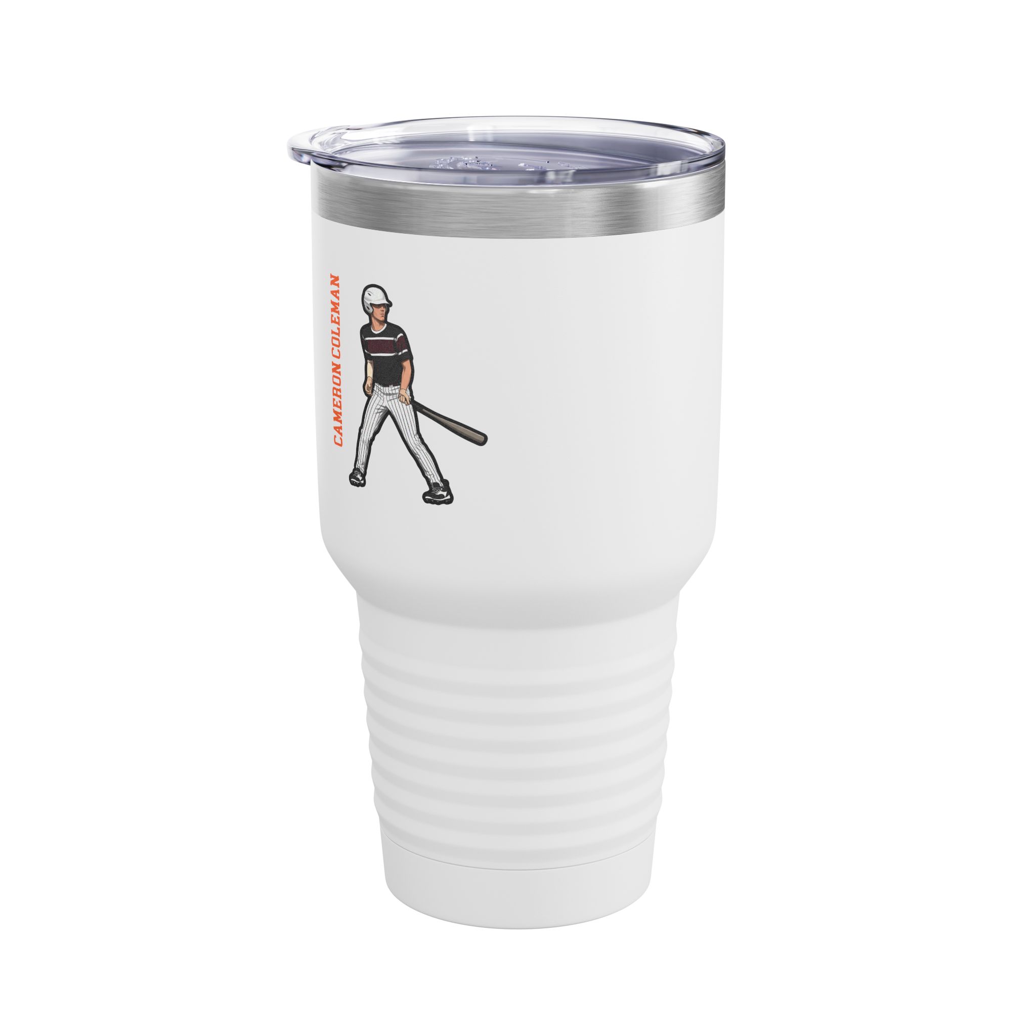 30oz Tumbler — character_name_vertical in White