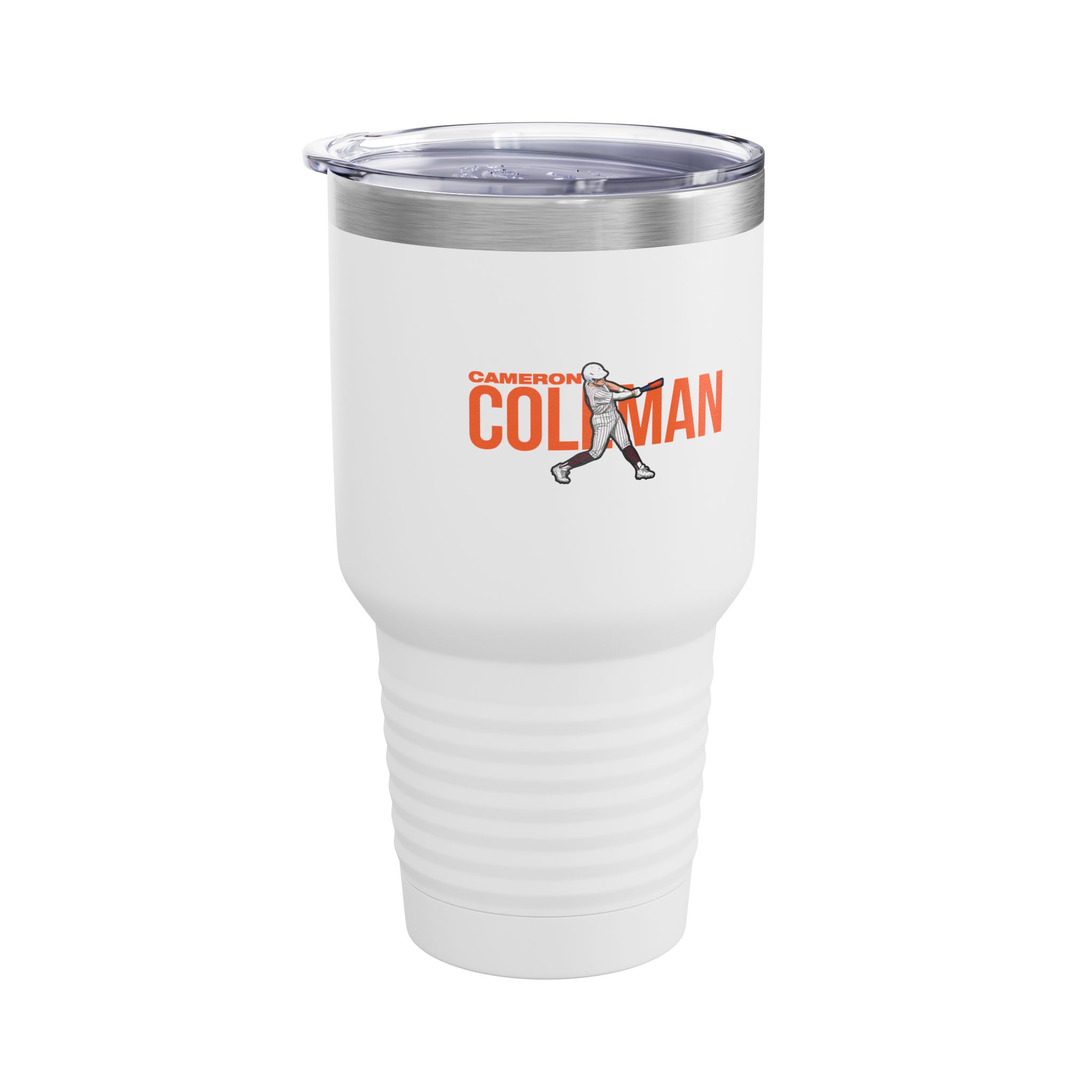 30oz Tumbler — character_player_name in White