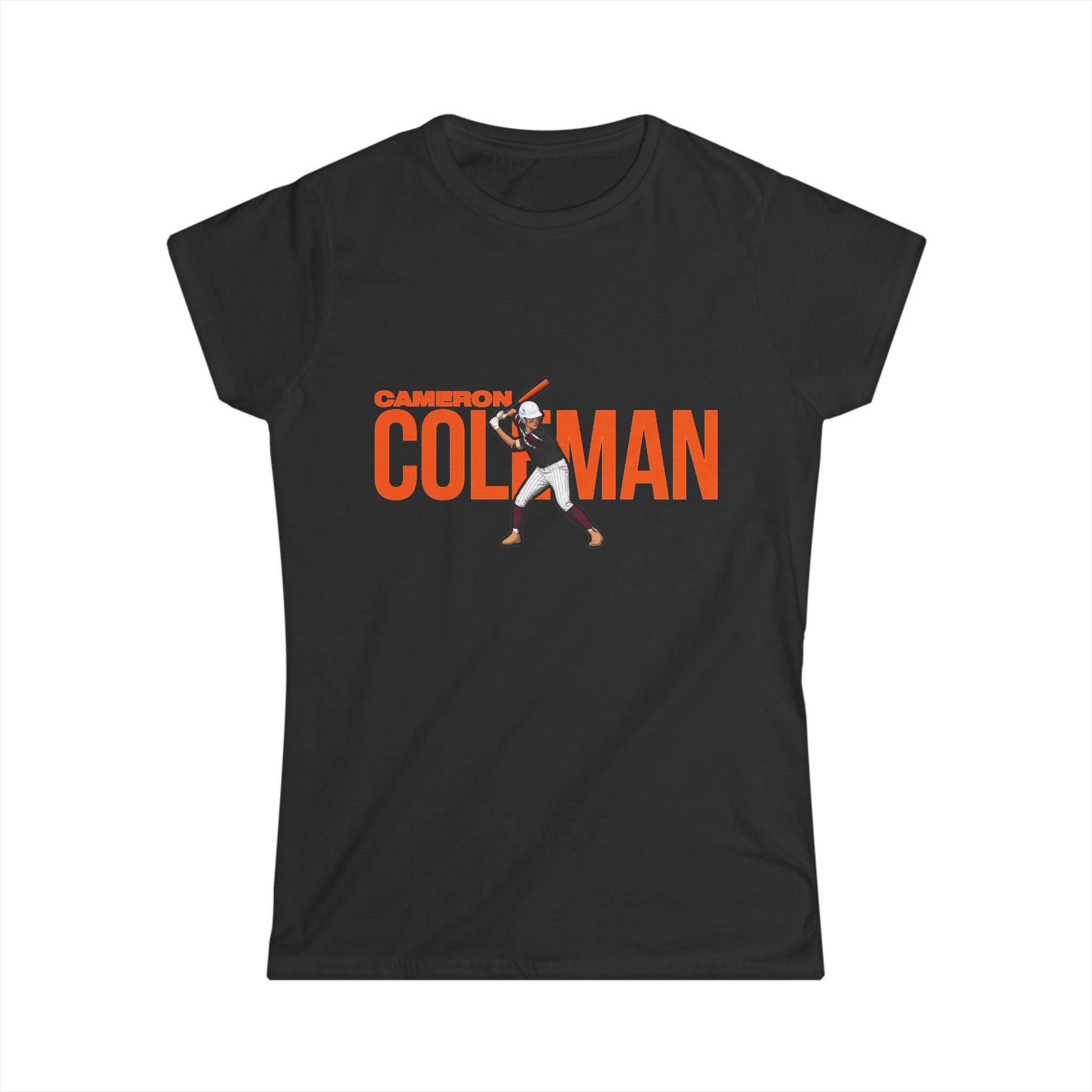 Women's Softstyle Tee — character_player_name in Black