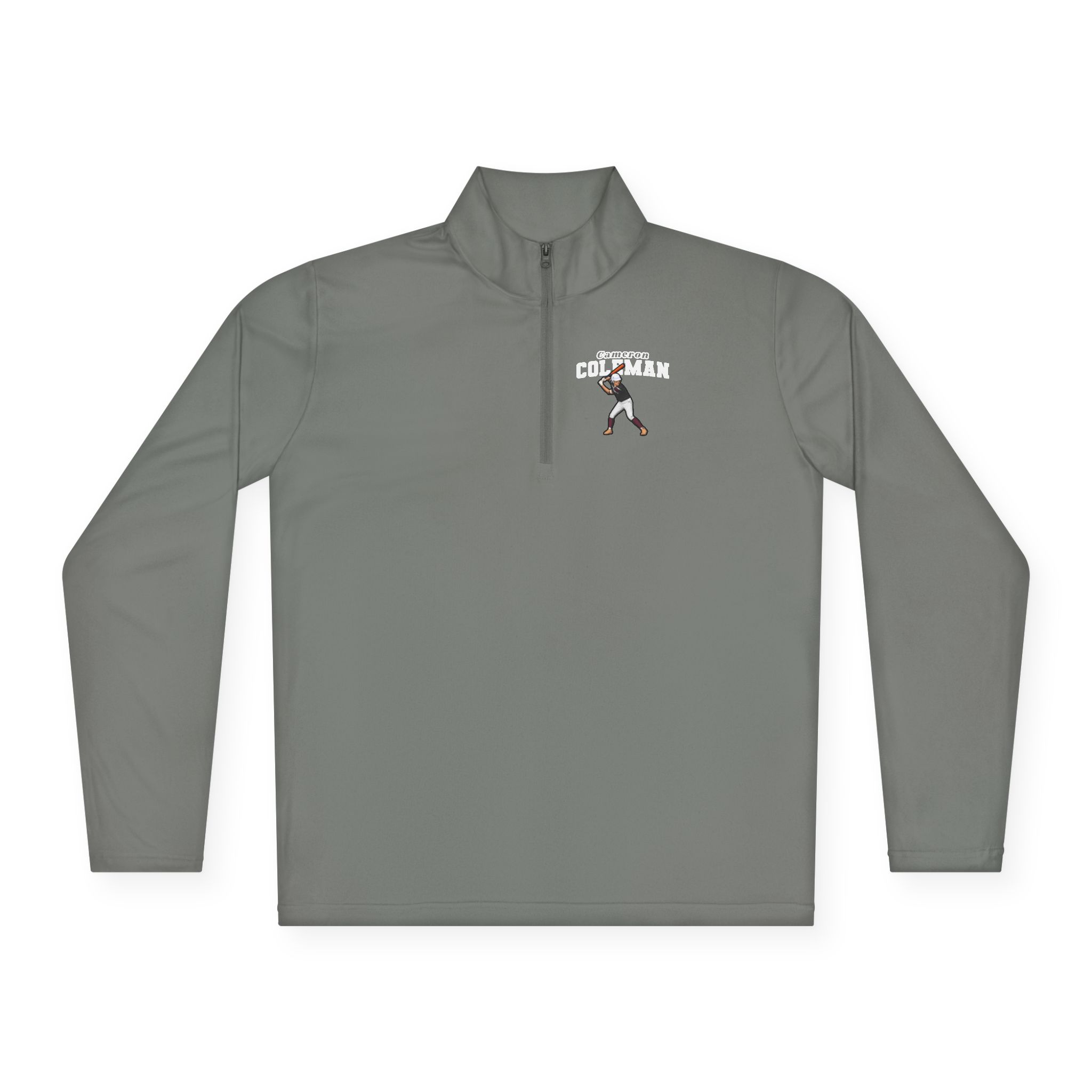 Q-Zip Pullover — character_name_arch in Grey