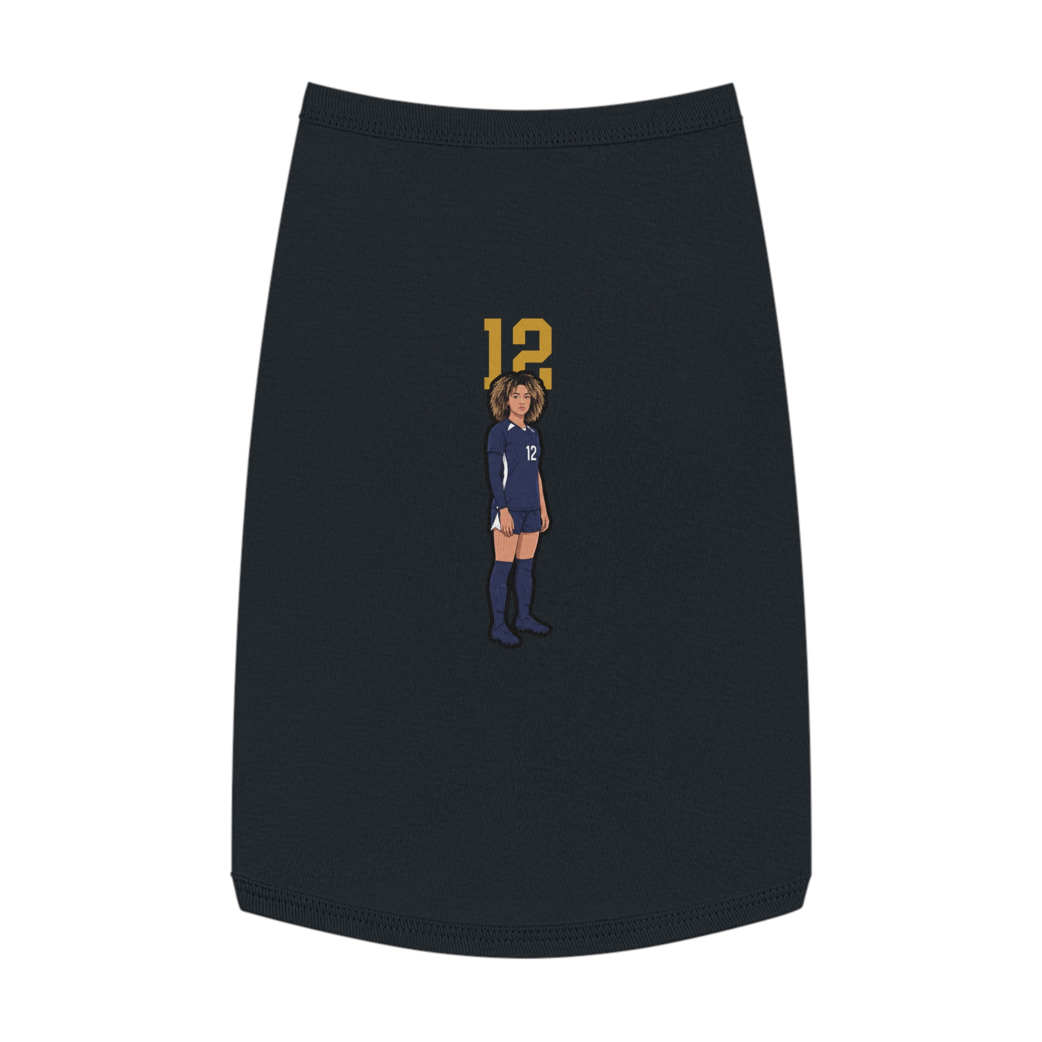 Pet Tank Top — character_number_top in Black