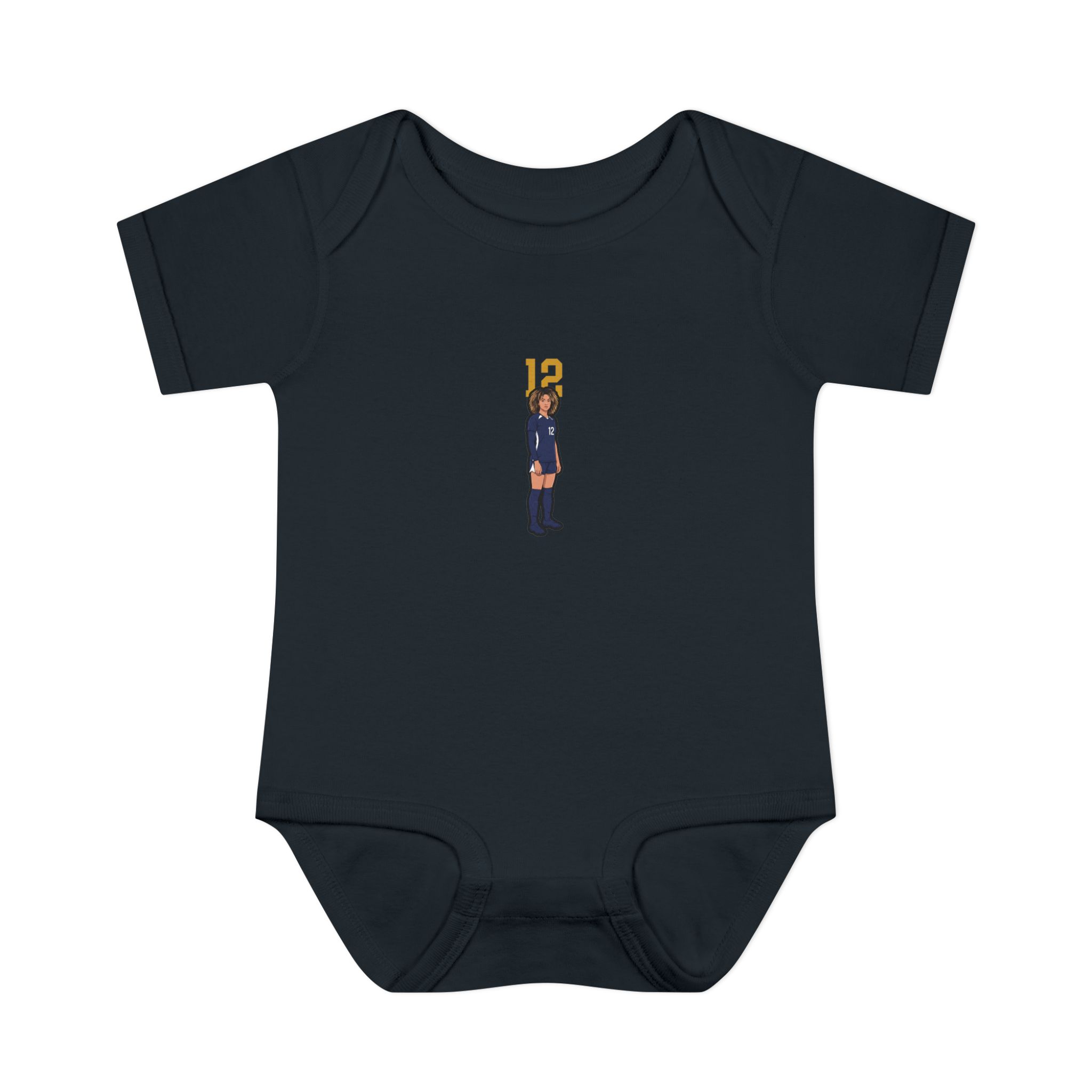 Baby Onesie — character_number_top in Black