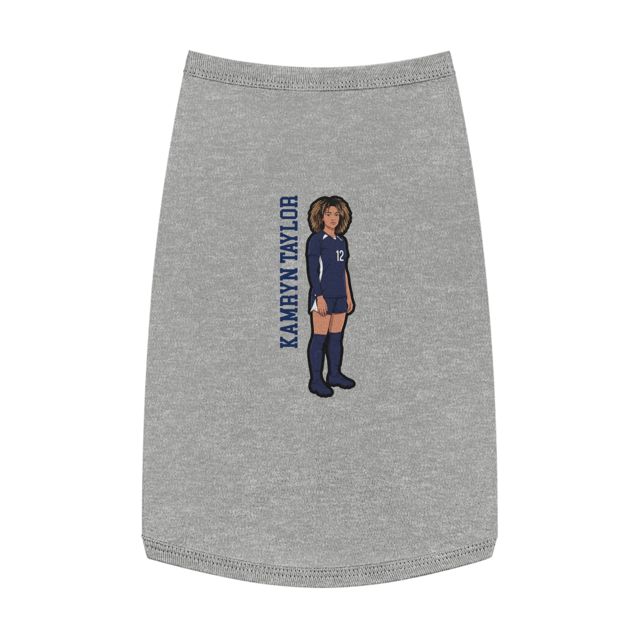 Pet Tank Top — character_name_vertical in White