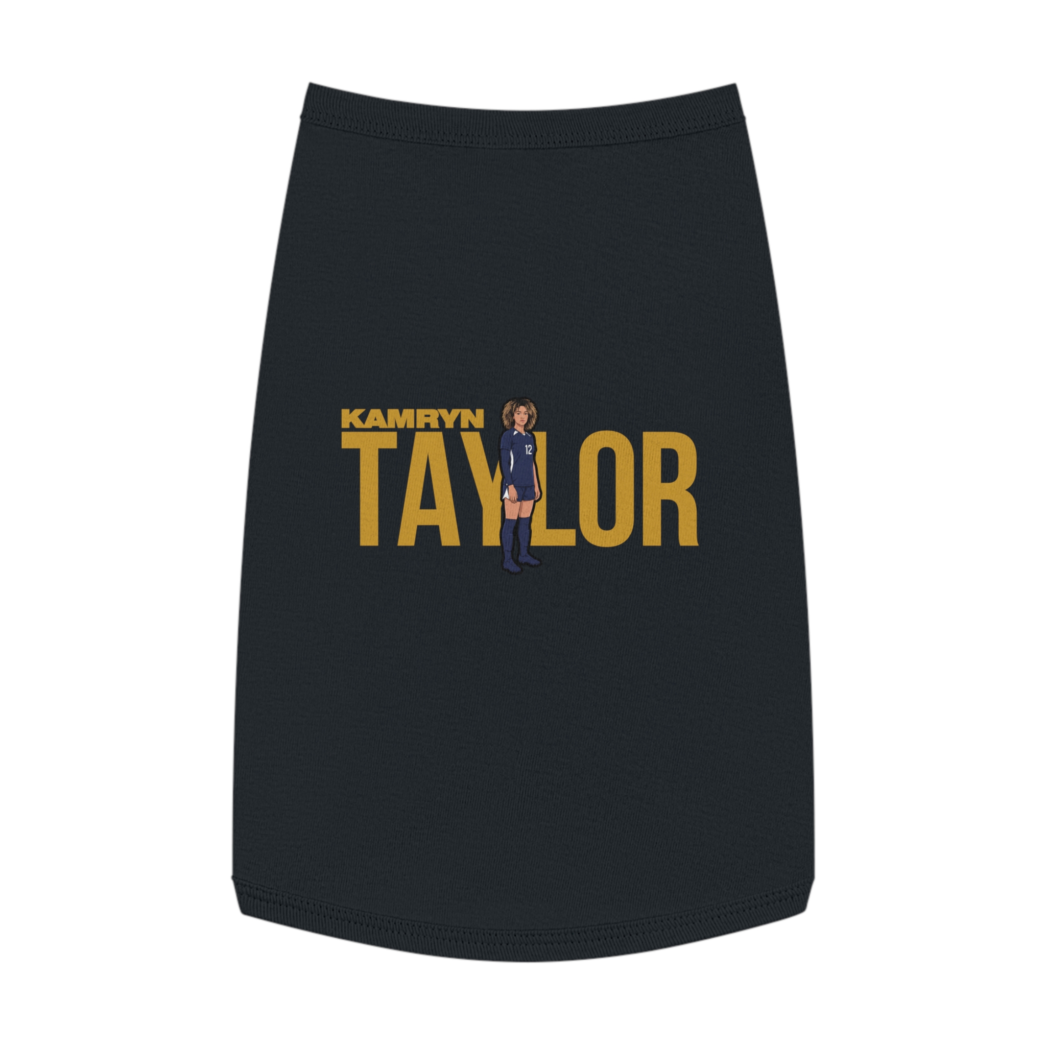 Pet Tank Top — character_player_name in Black