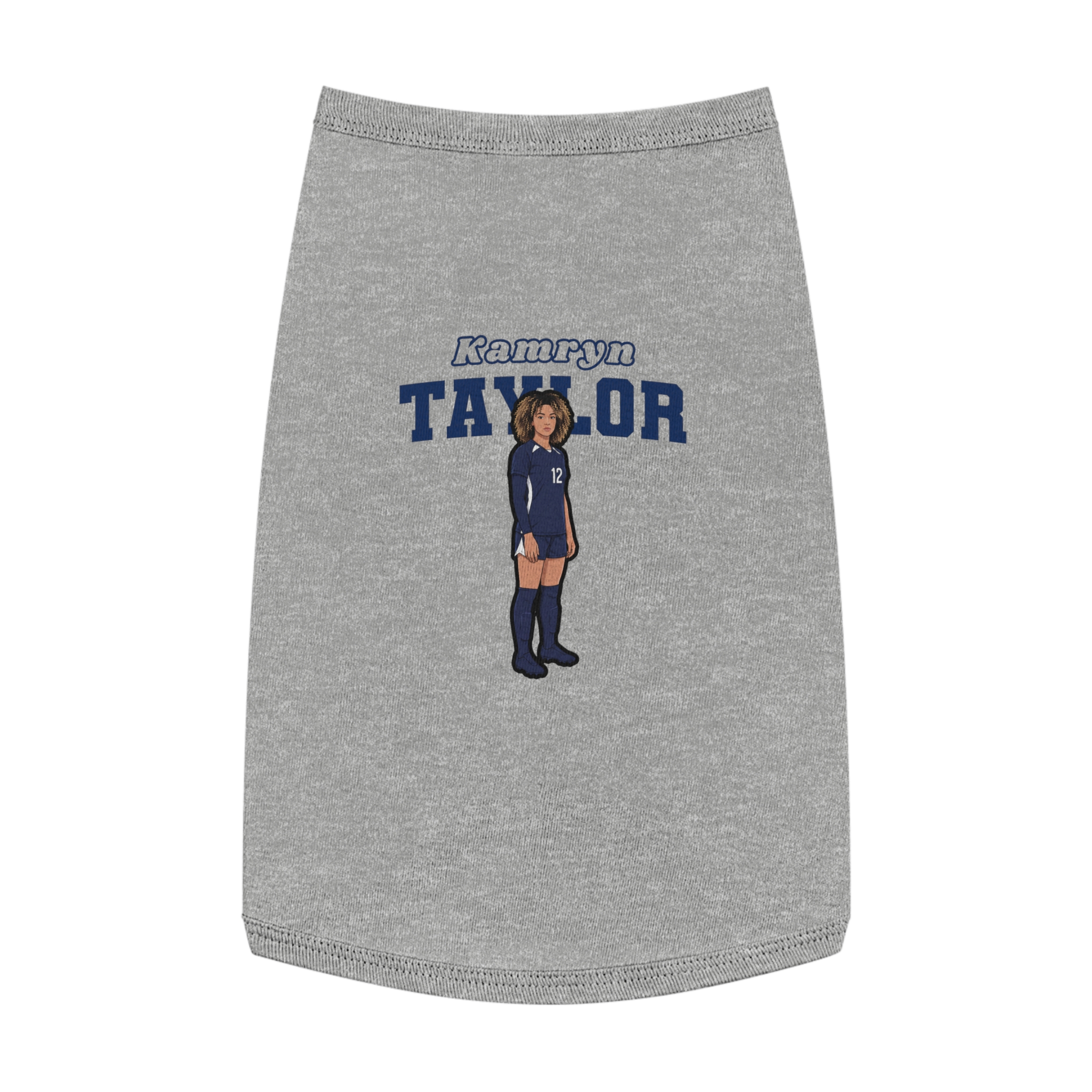 Pet Tank Top — character_name_arch in White