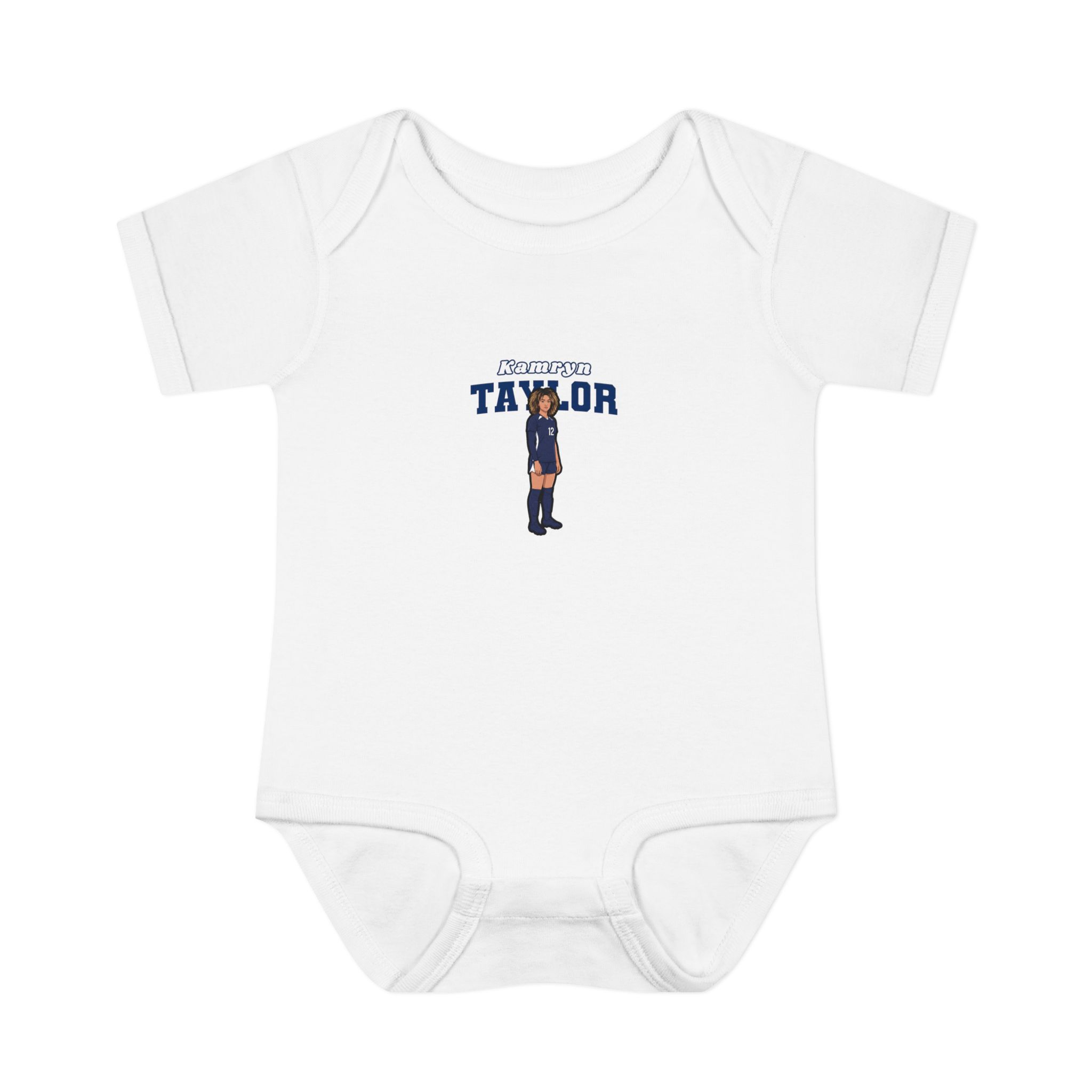 Baby Onesie — character_name_arch in White