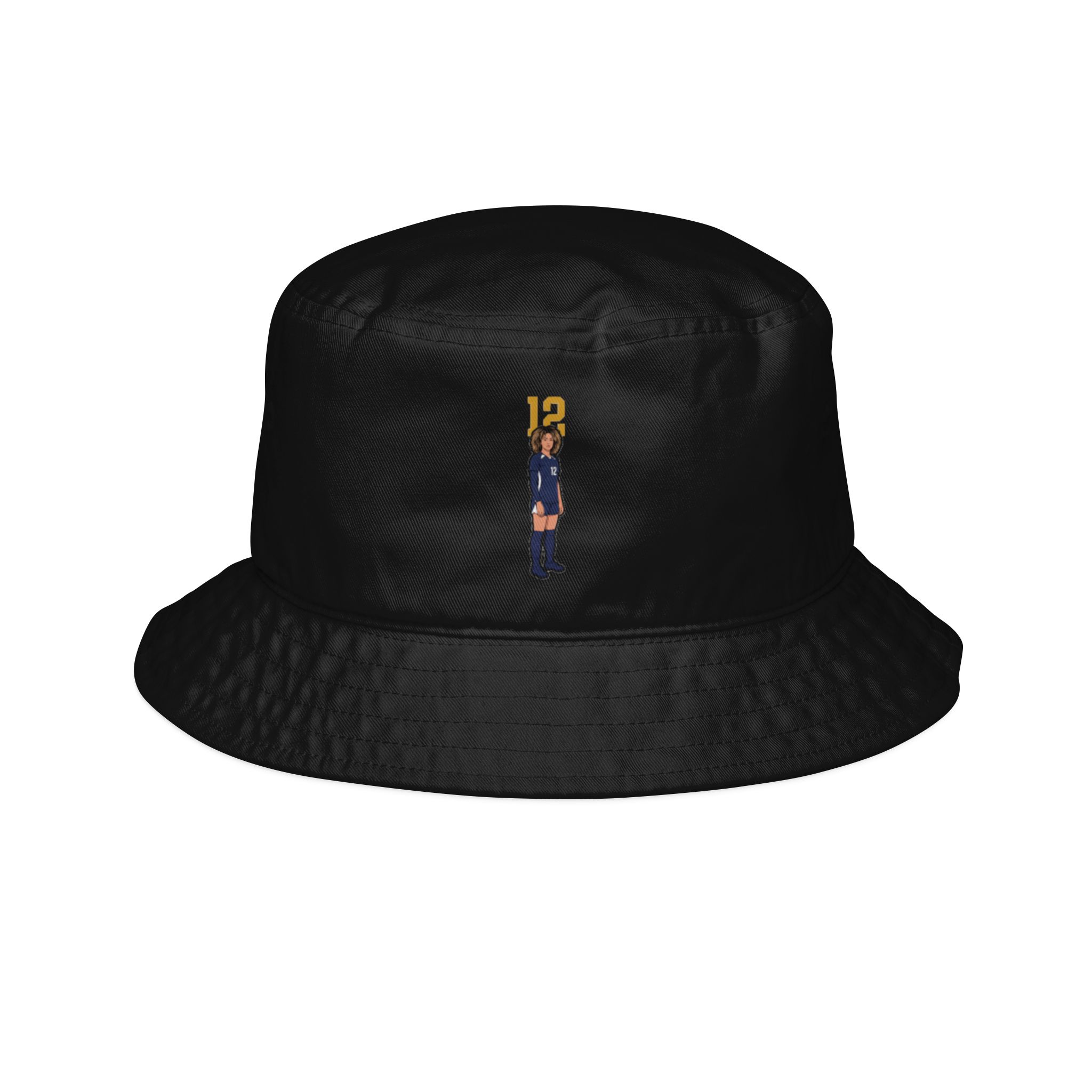 Bucket Hat — character_number_top in Black