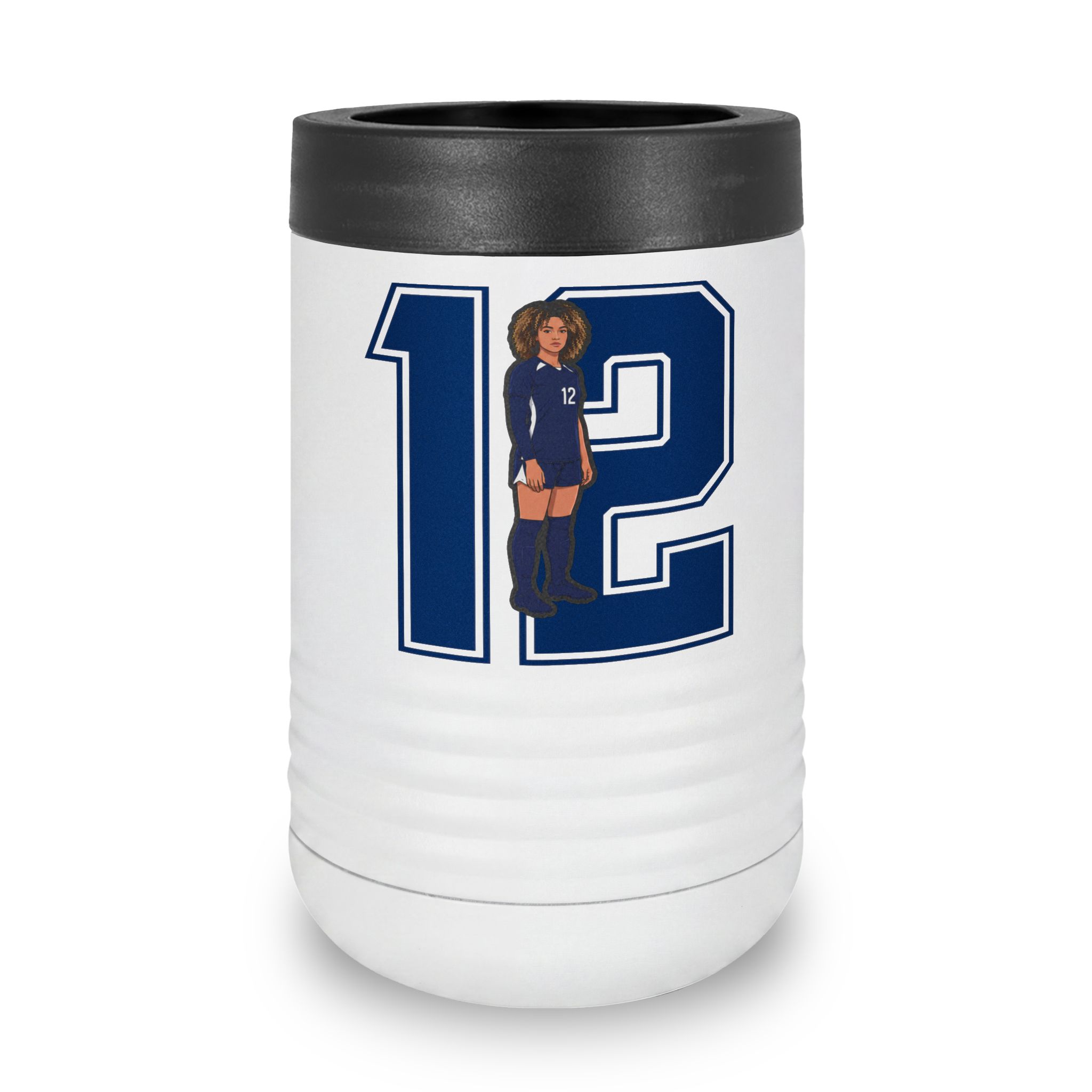 Stainless Can Cooler — character_number in White