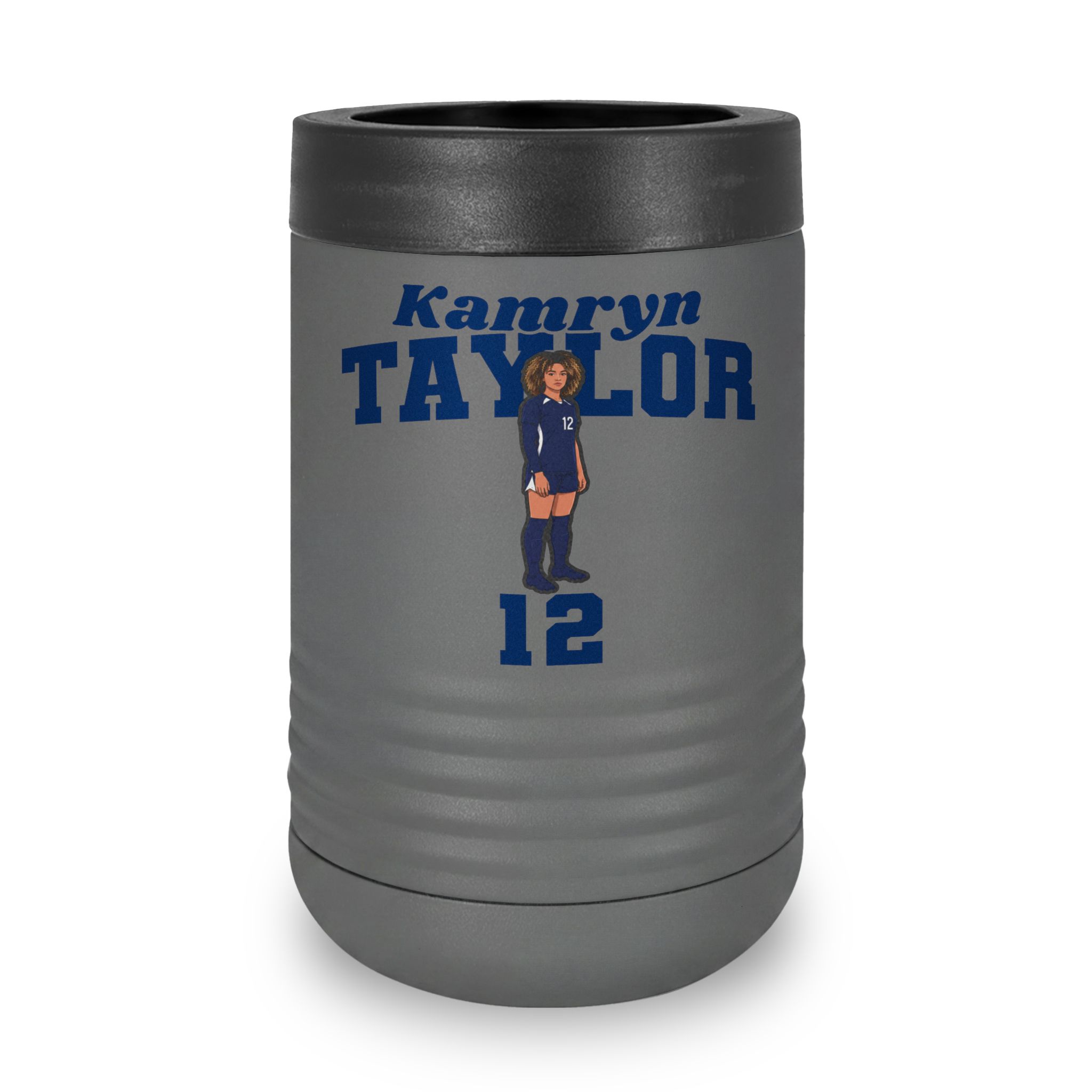 Stainless Can Cooler — character_signature_arch in Grey