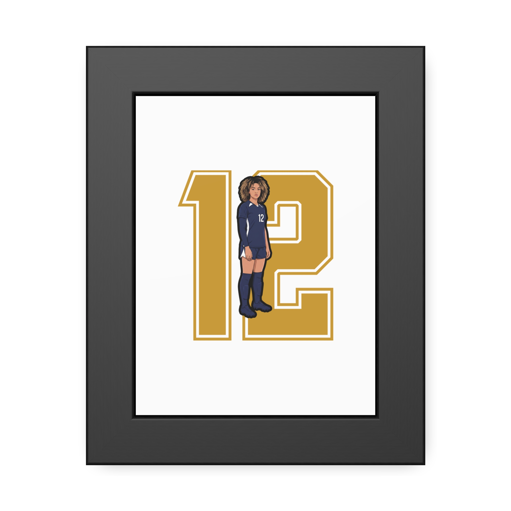 Framed Poster — character_number in Black